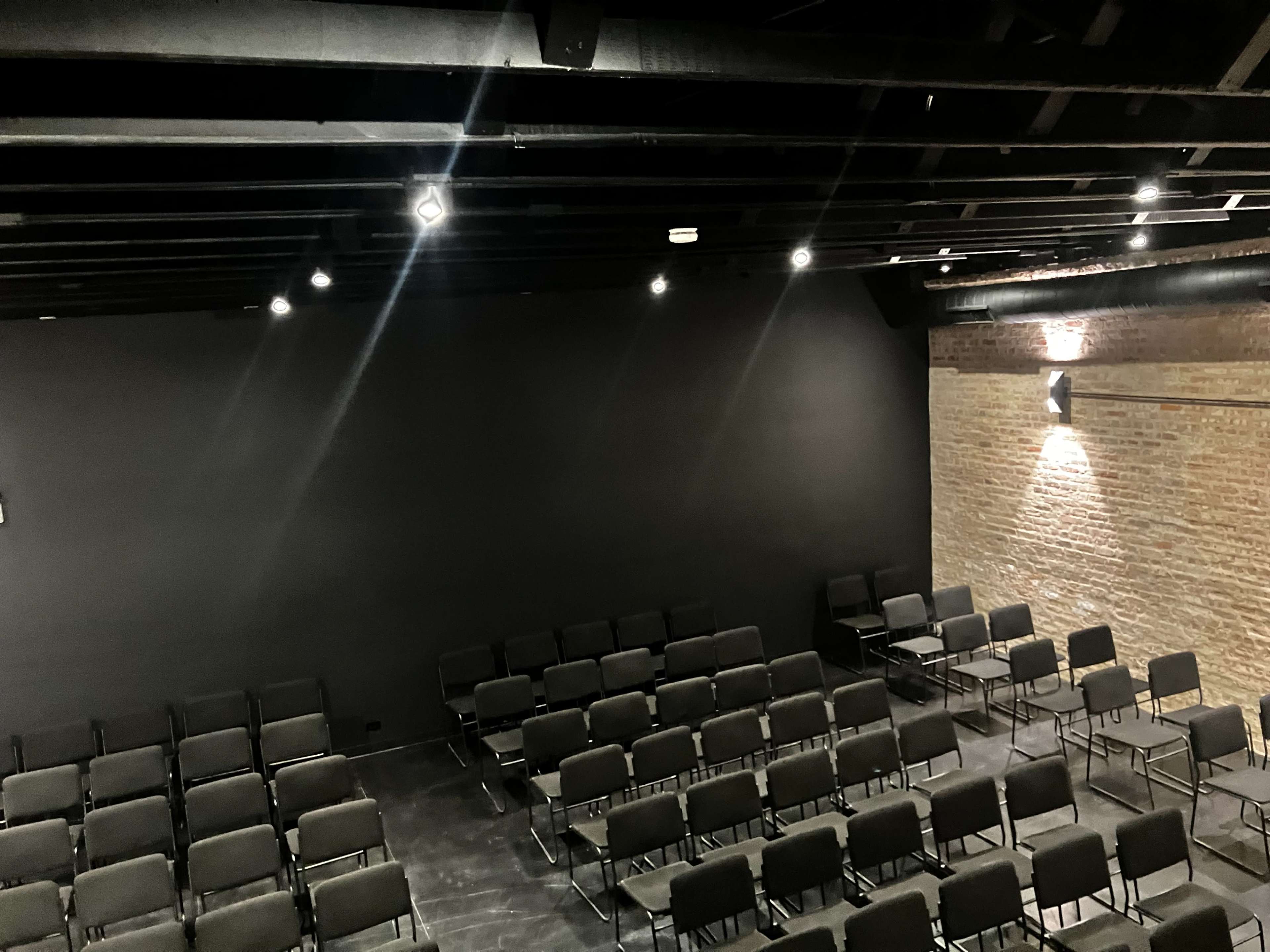 Classy, newly built theater and event space with a lobby and cafe located in Chicago's Avondale neighborhood. Image in Avondale, Chicago, IL