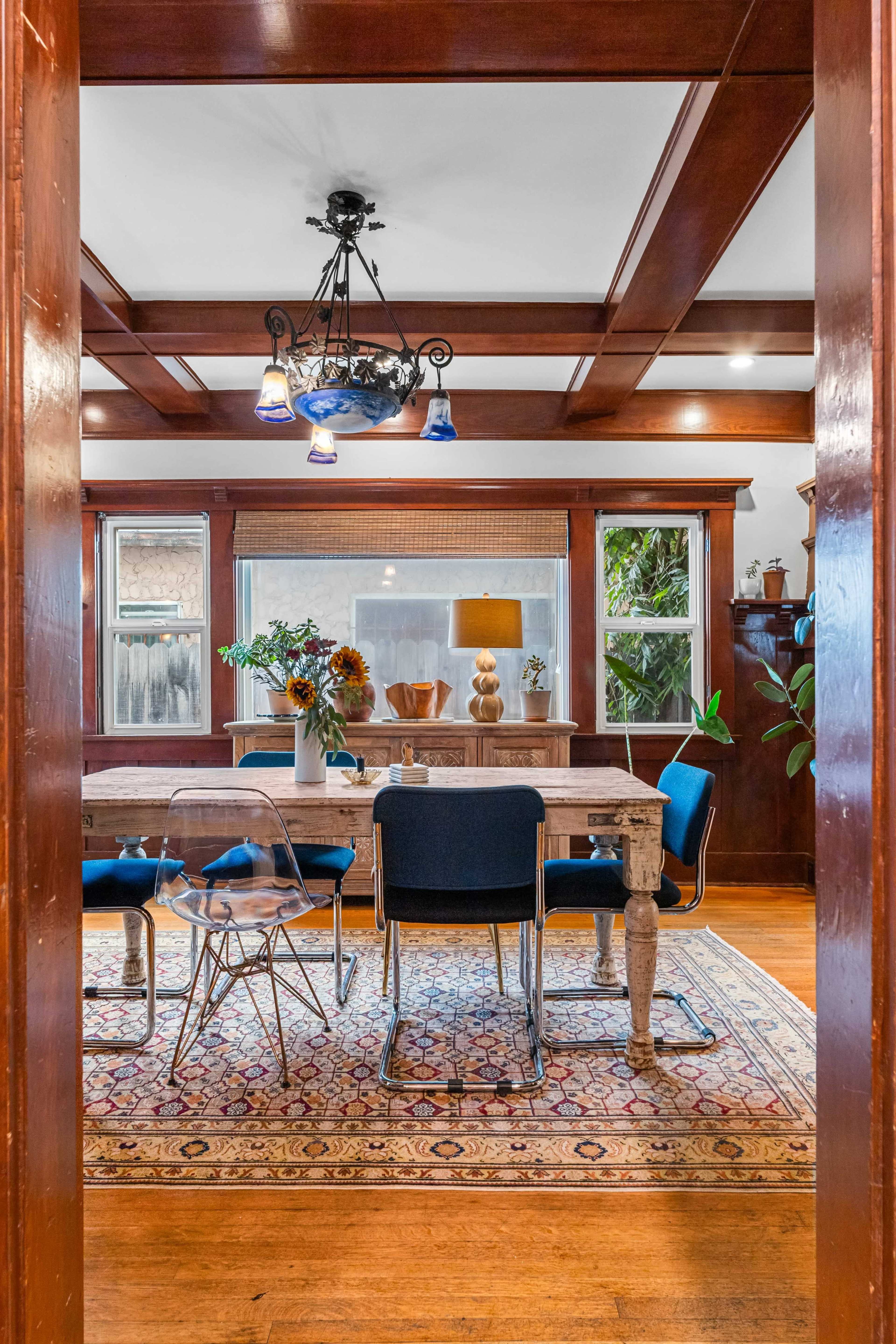 Large Backyard and Beautiful Craftsman House Image in Montecito Heights, Los Angeles, CA