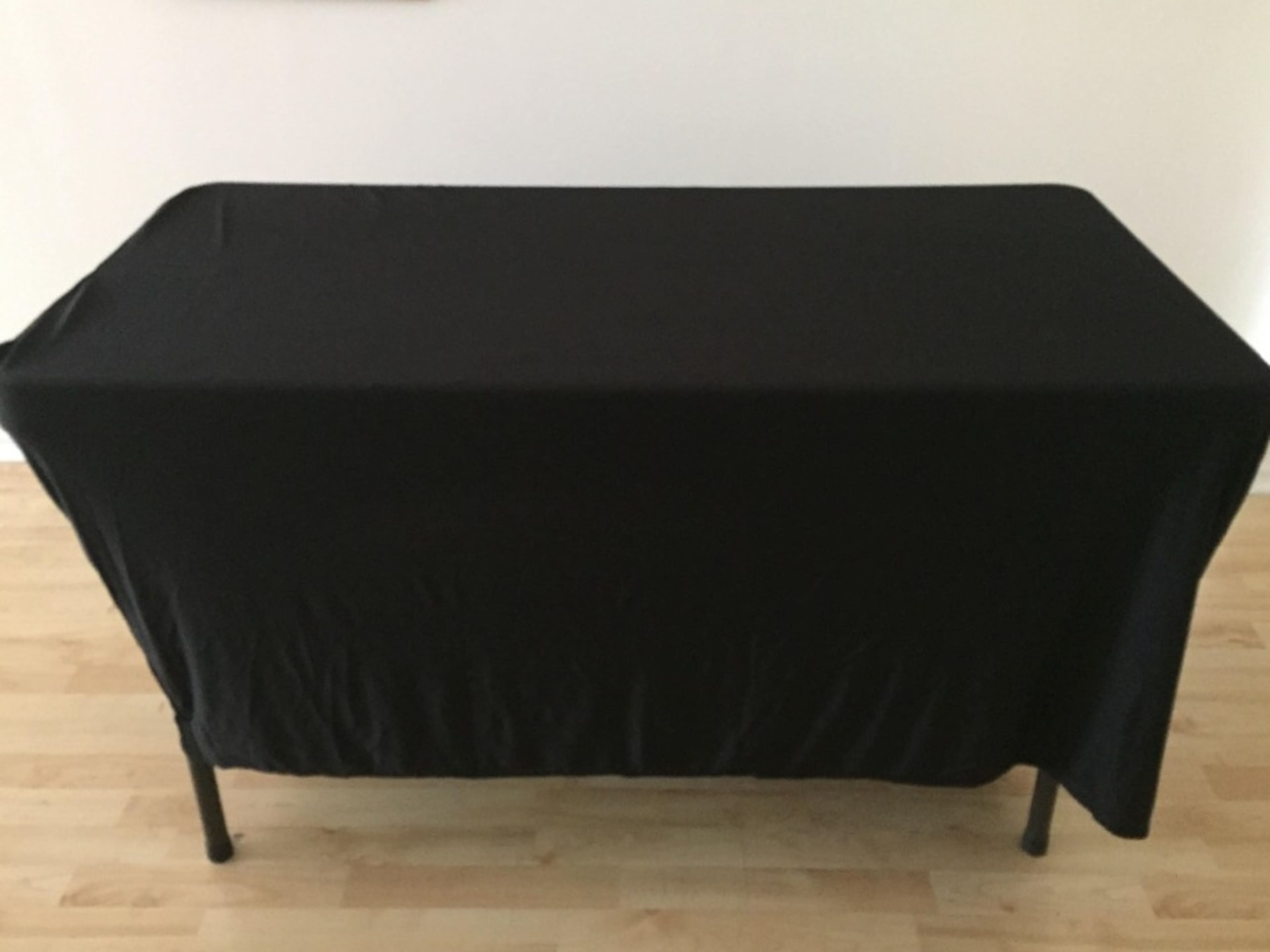 6 feet fold table with Black Cover Tabletop
