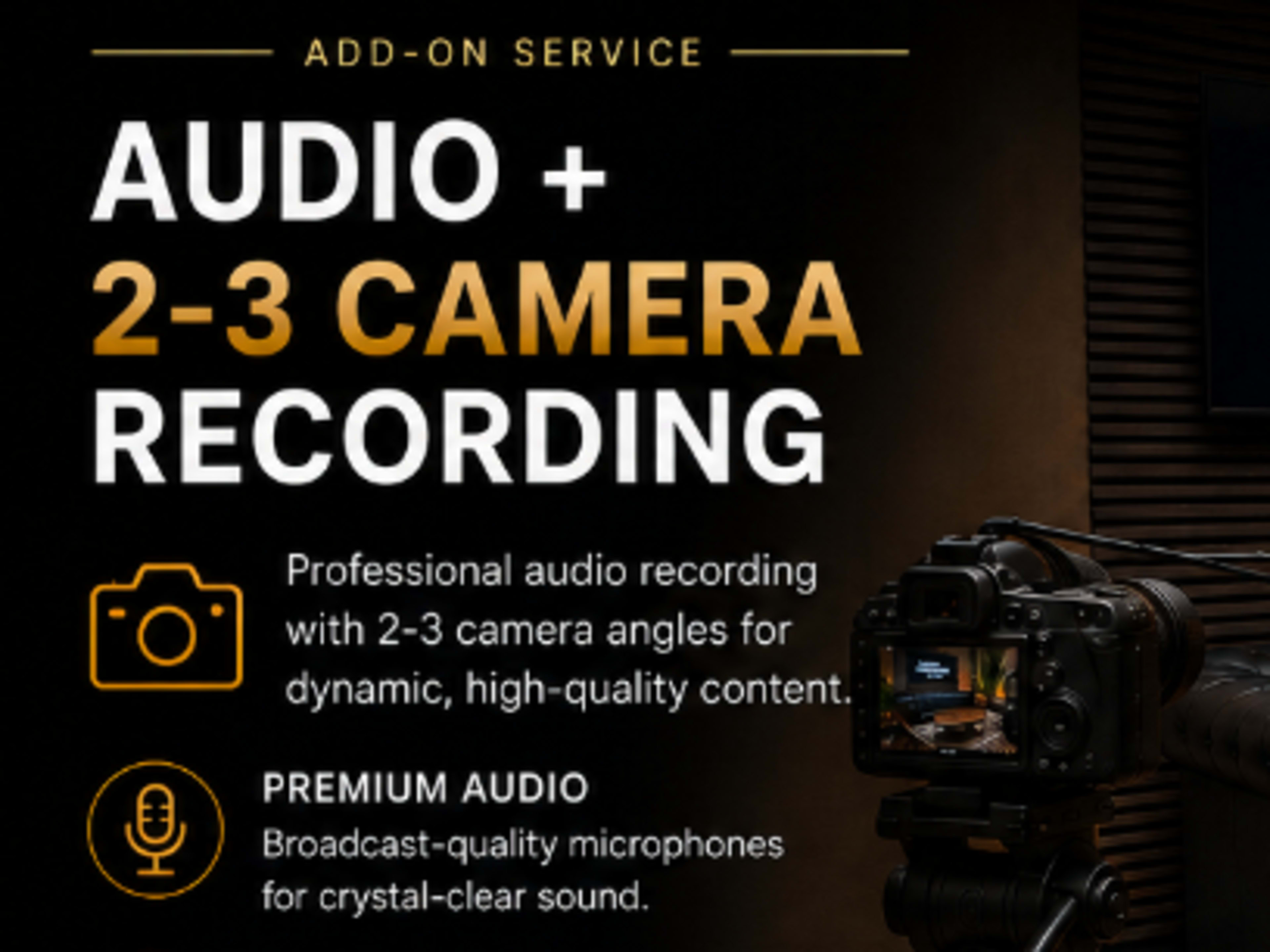 Audio + 2–3 Camera Recording (Editing Included)