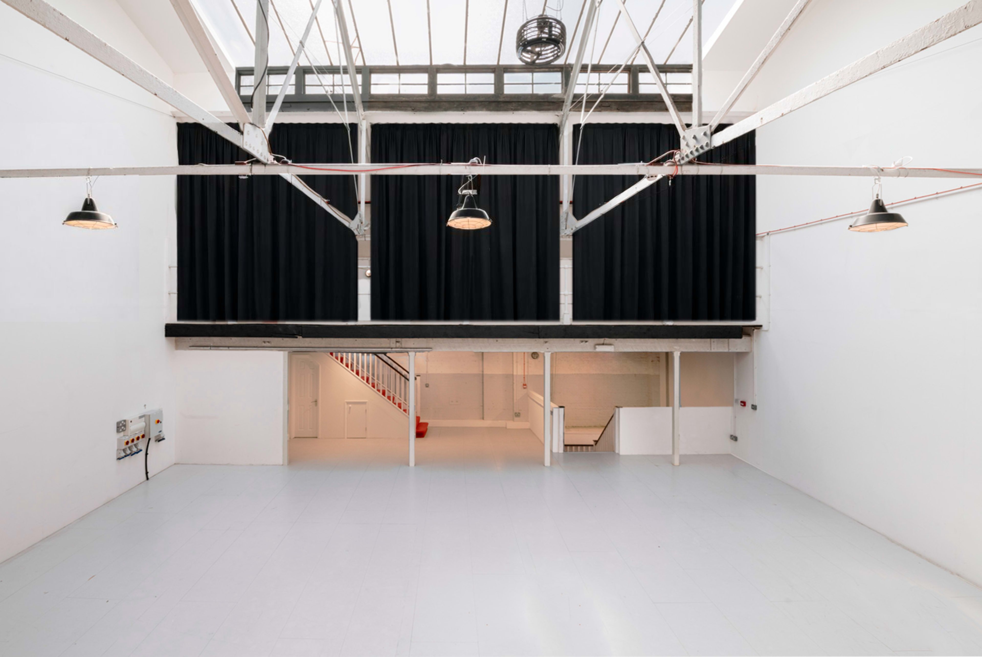 Photo Studio with Exposed Bricks, Full Skylight, Blackout and White Cove in Hackney Wick Image in Fish Island, London, ENG