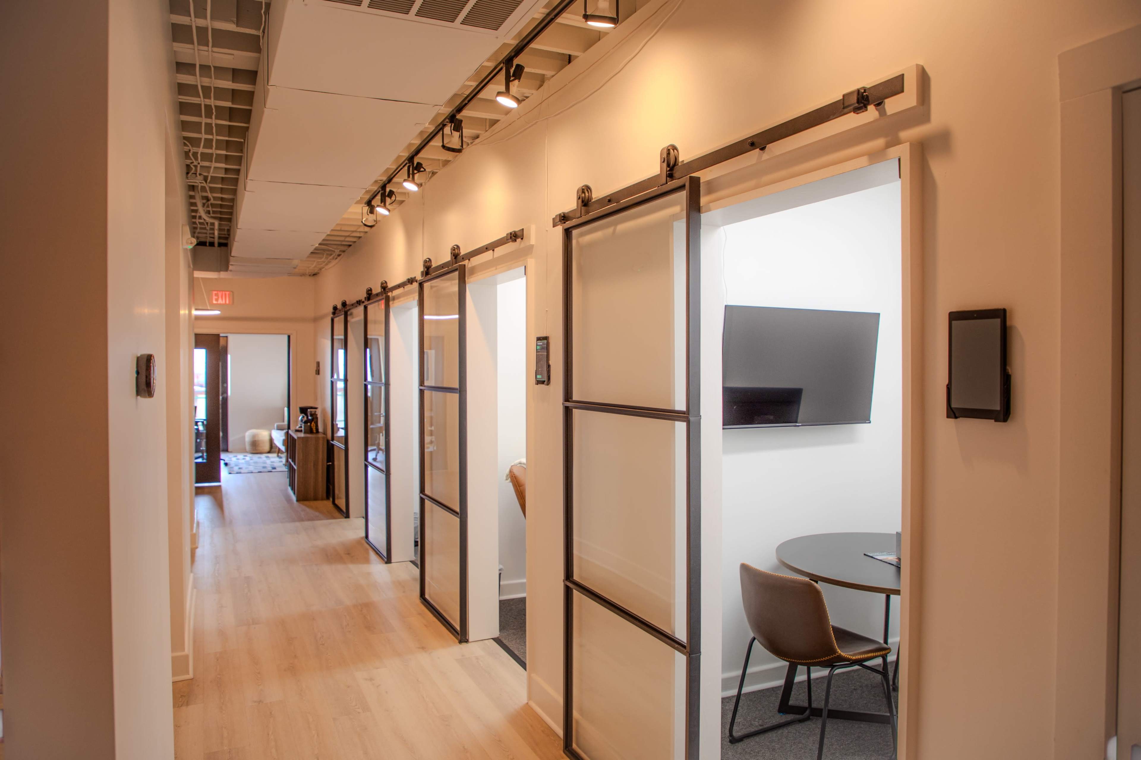 Cozy Downtown Durham Meeting Room in Historic Brick Building with Modern Flair Image in Downtown, Durham, NC