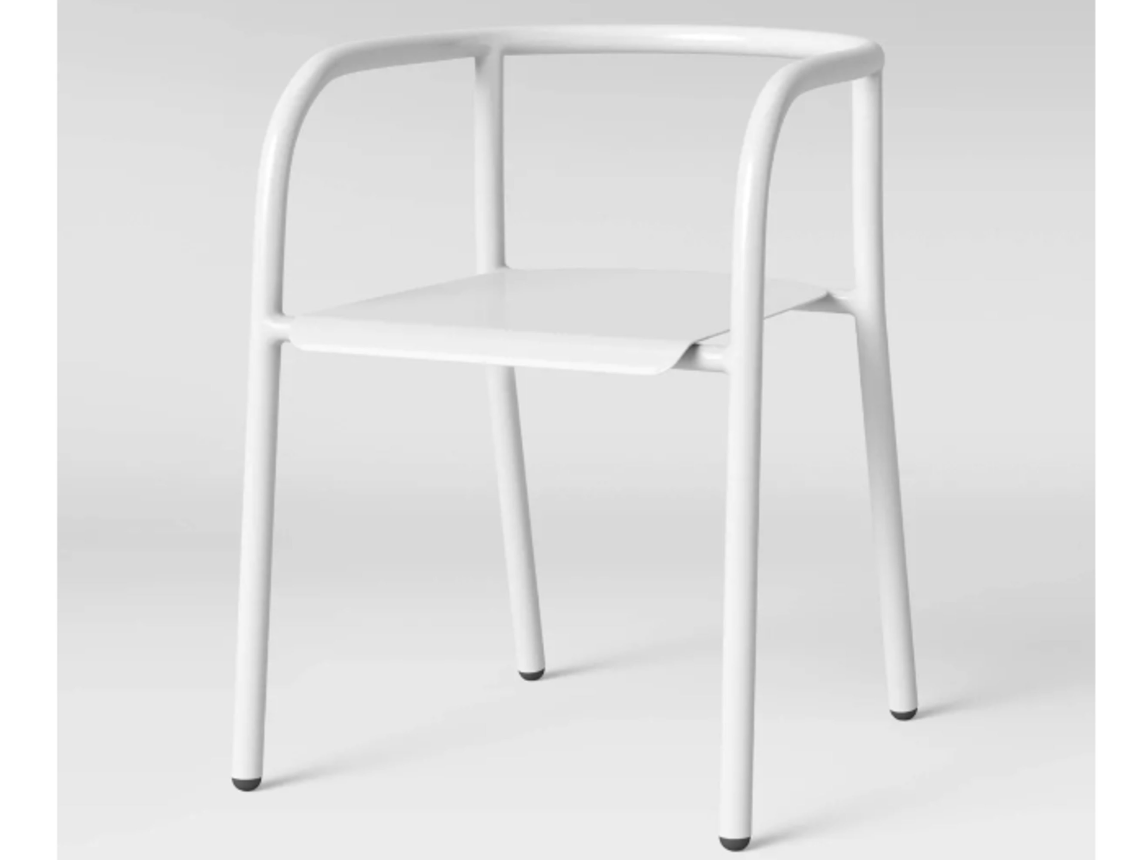 Kids' White Metal Chair