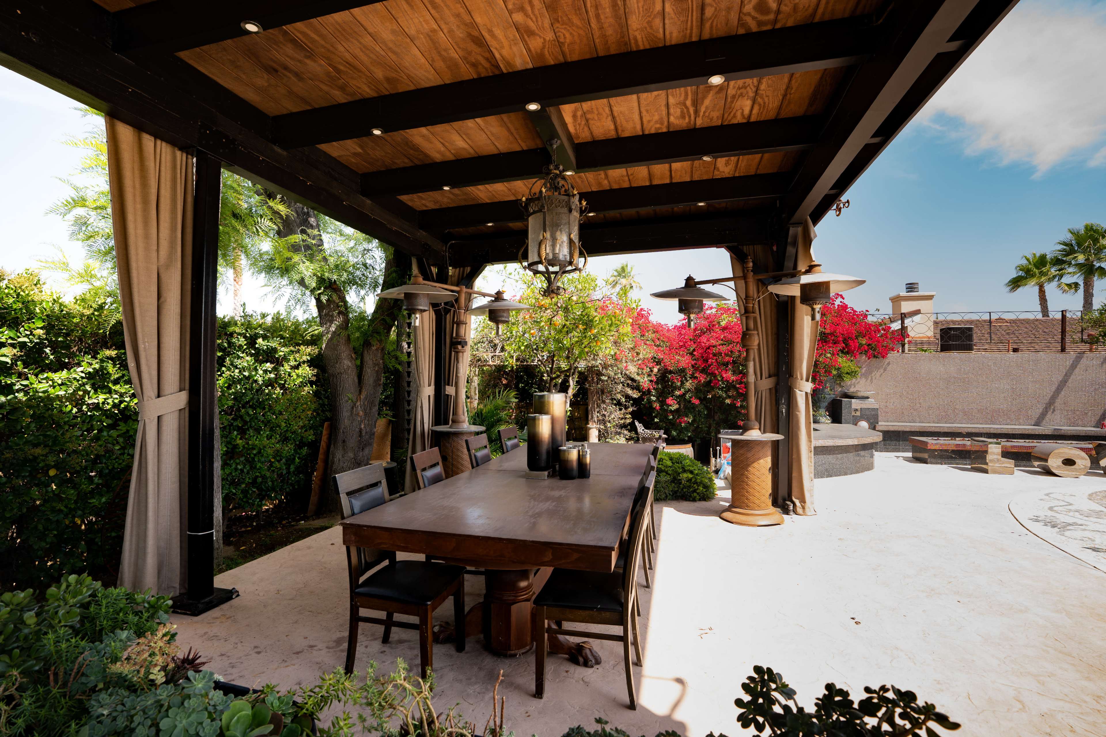 Large Middle-Eastern Style Mansion Backyard/Poker Room in the Encino Hills Image in Encino, Encino, CA