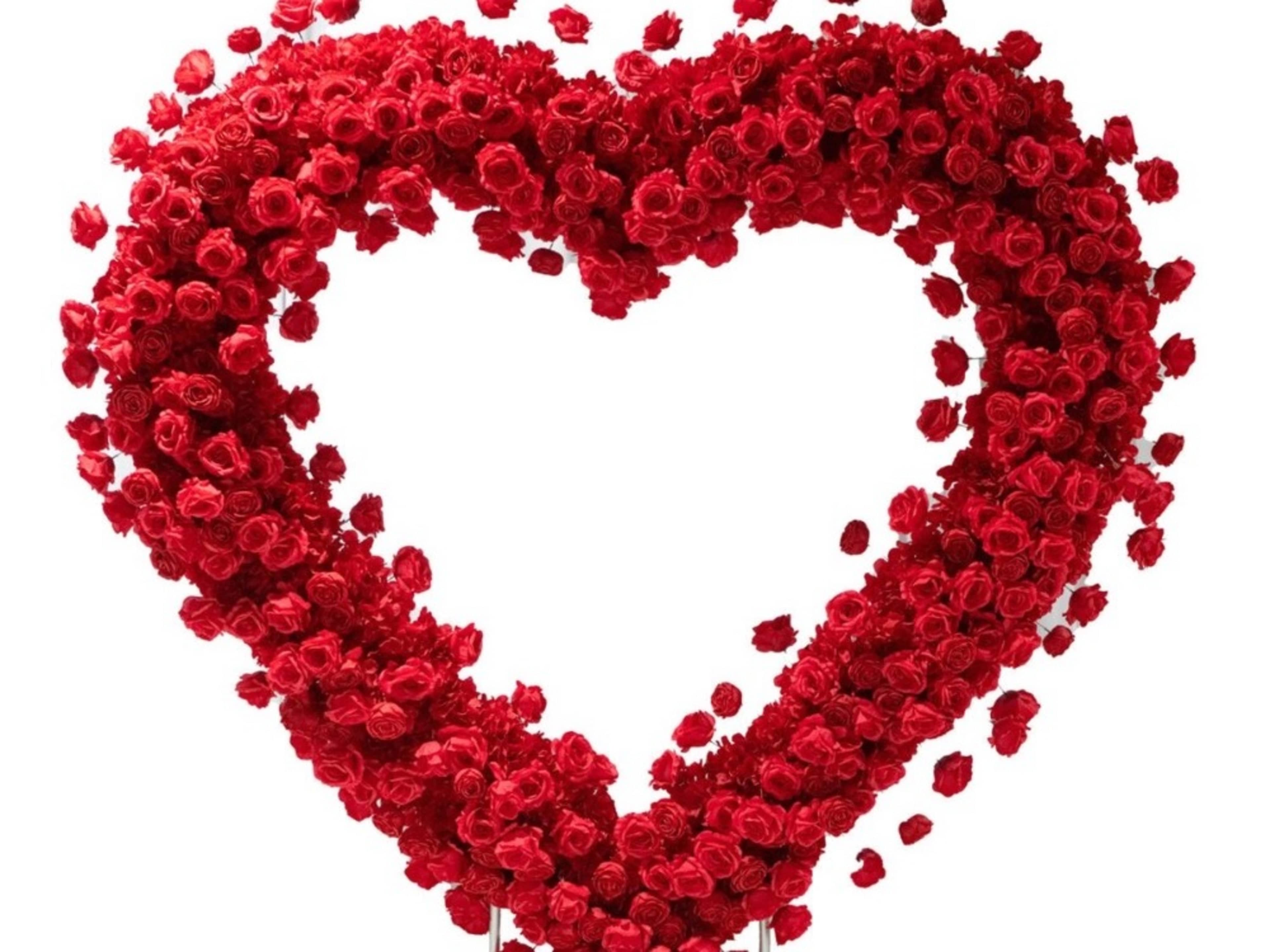 Red Rose Heart Arch 