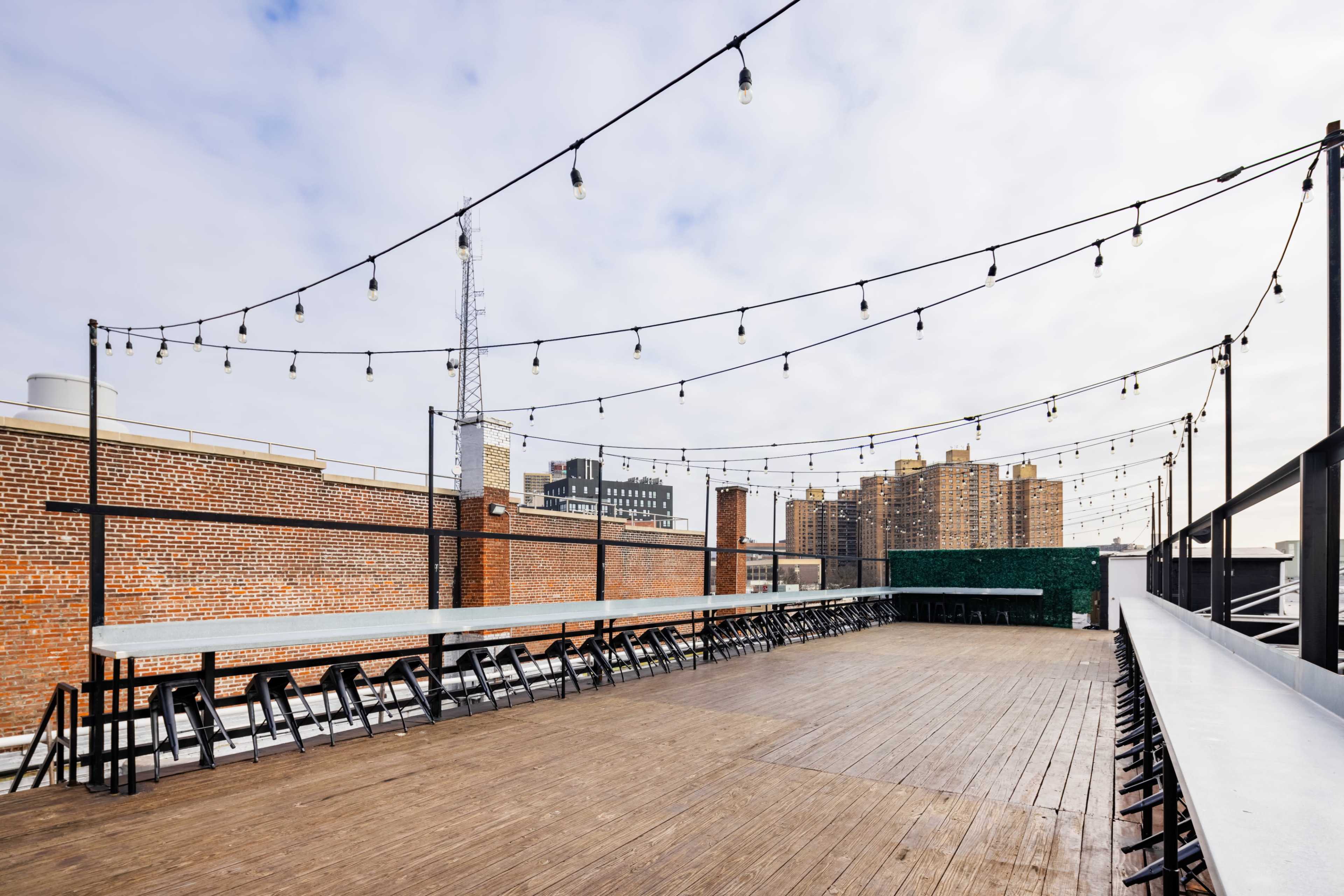 3,500 SF BKLYN Commons , Rooftop event space- 250 person spacious rooftop steps away from Prospect Park Image in Little Caribbean, Brooklyn, NY