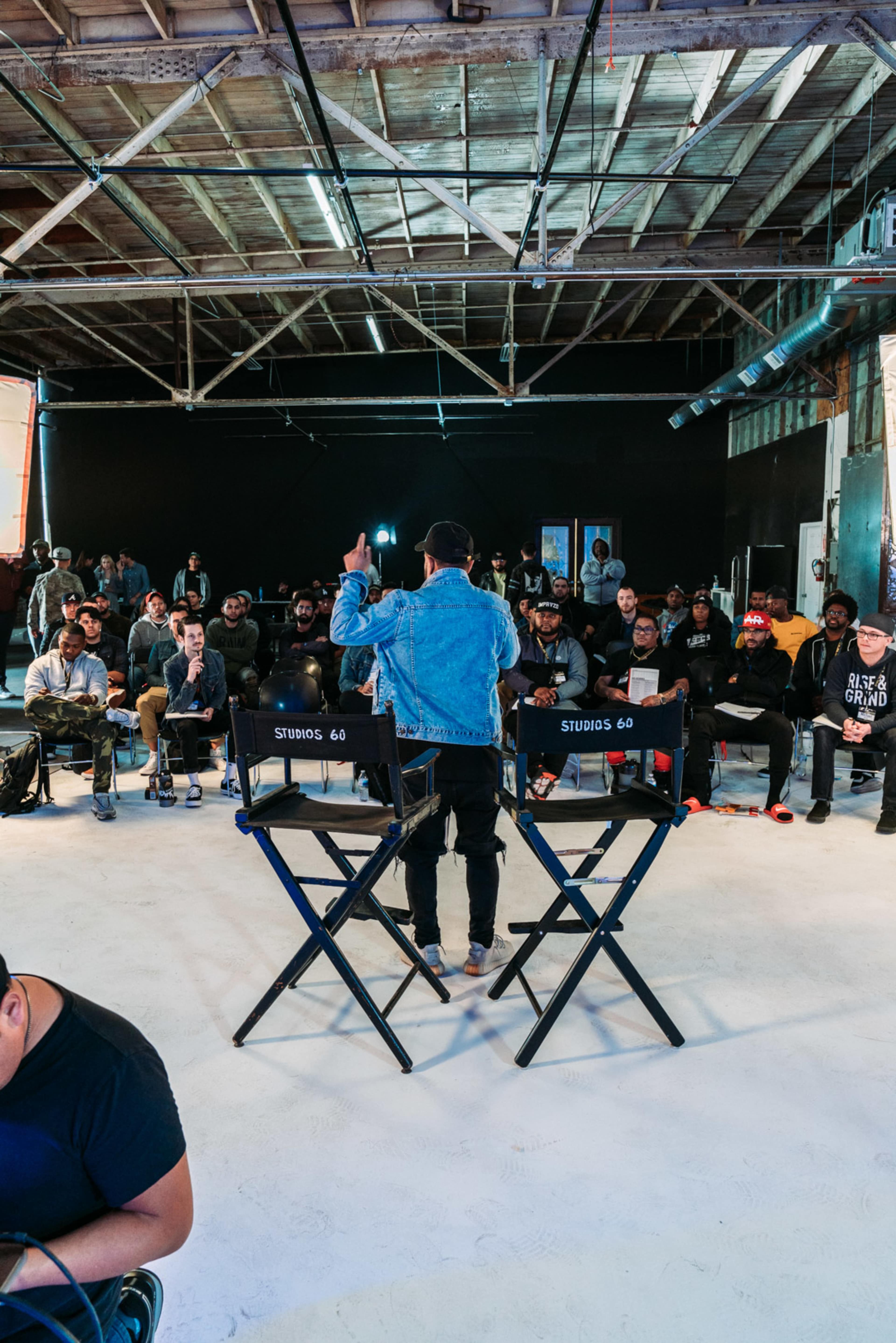 3 Wall CYC Stage for Offsites in Los Angeles Warehouse Image in South Los Angeles, Los Angeles, CA