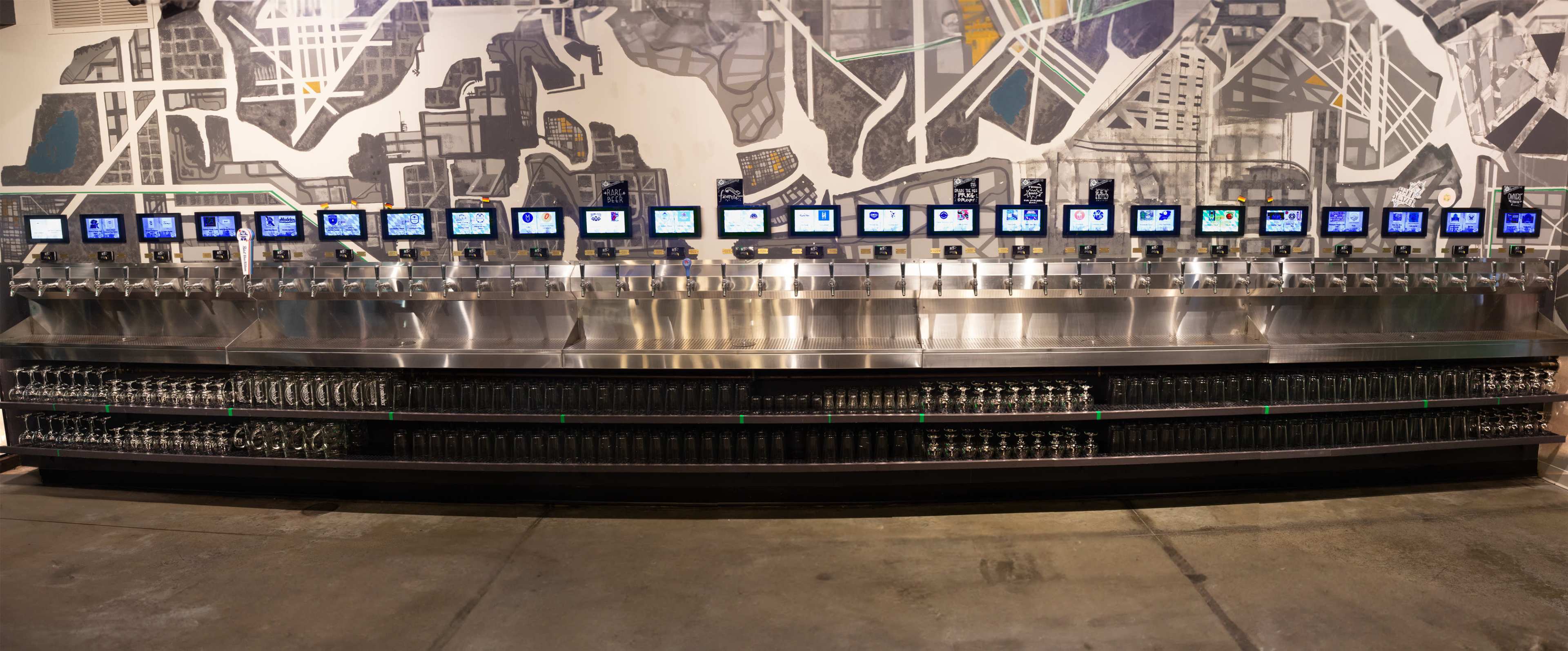 Logan Square Self-Pour Taproom with Industrial Open Concept Image in Logan Square, Chicago, IL