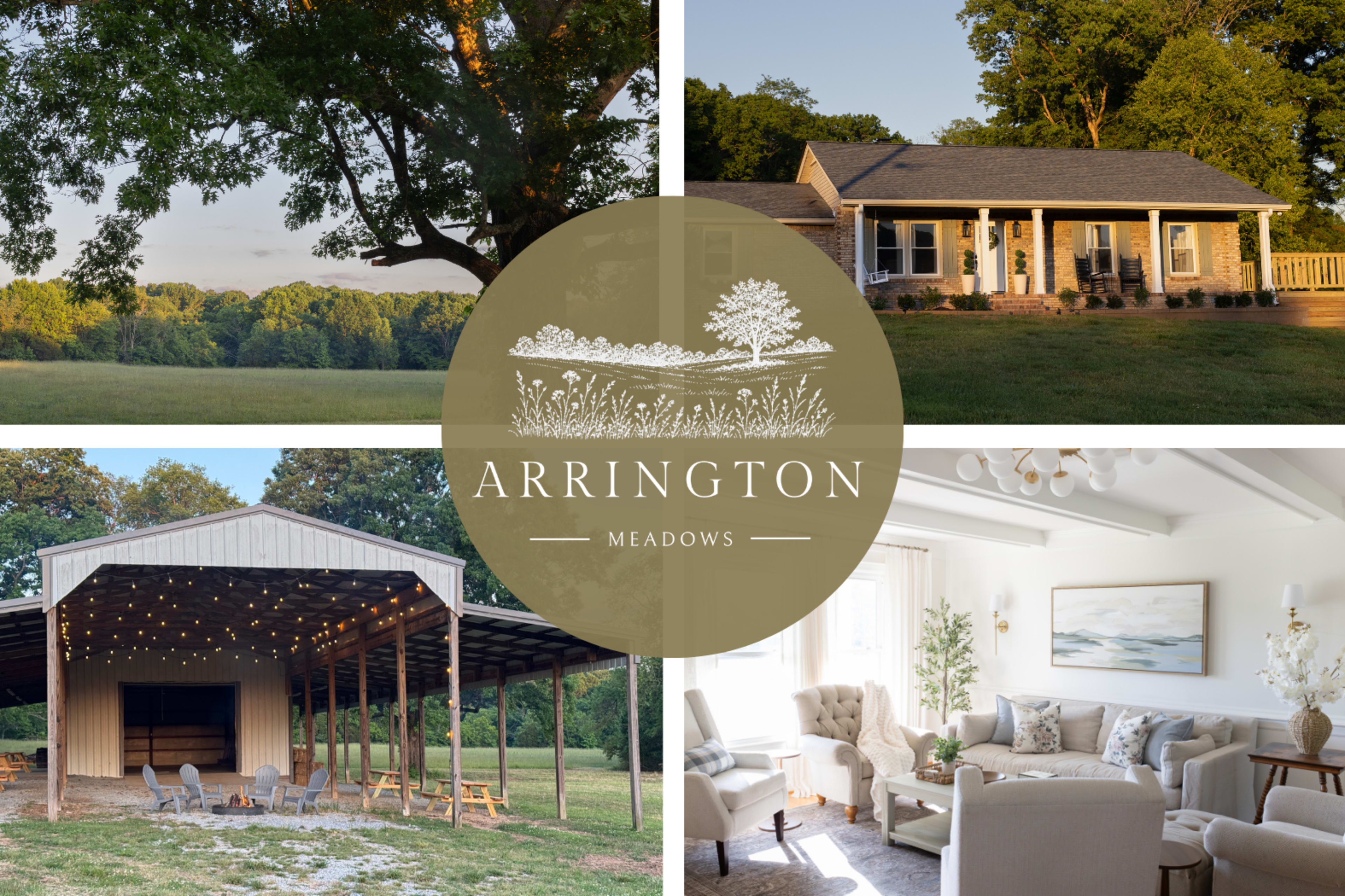 Cinematic Cottage on 20 Acres Near Nashville | Meadow + Barn Image in , Arrington, TN