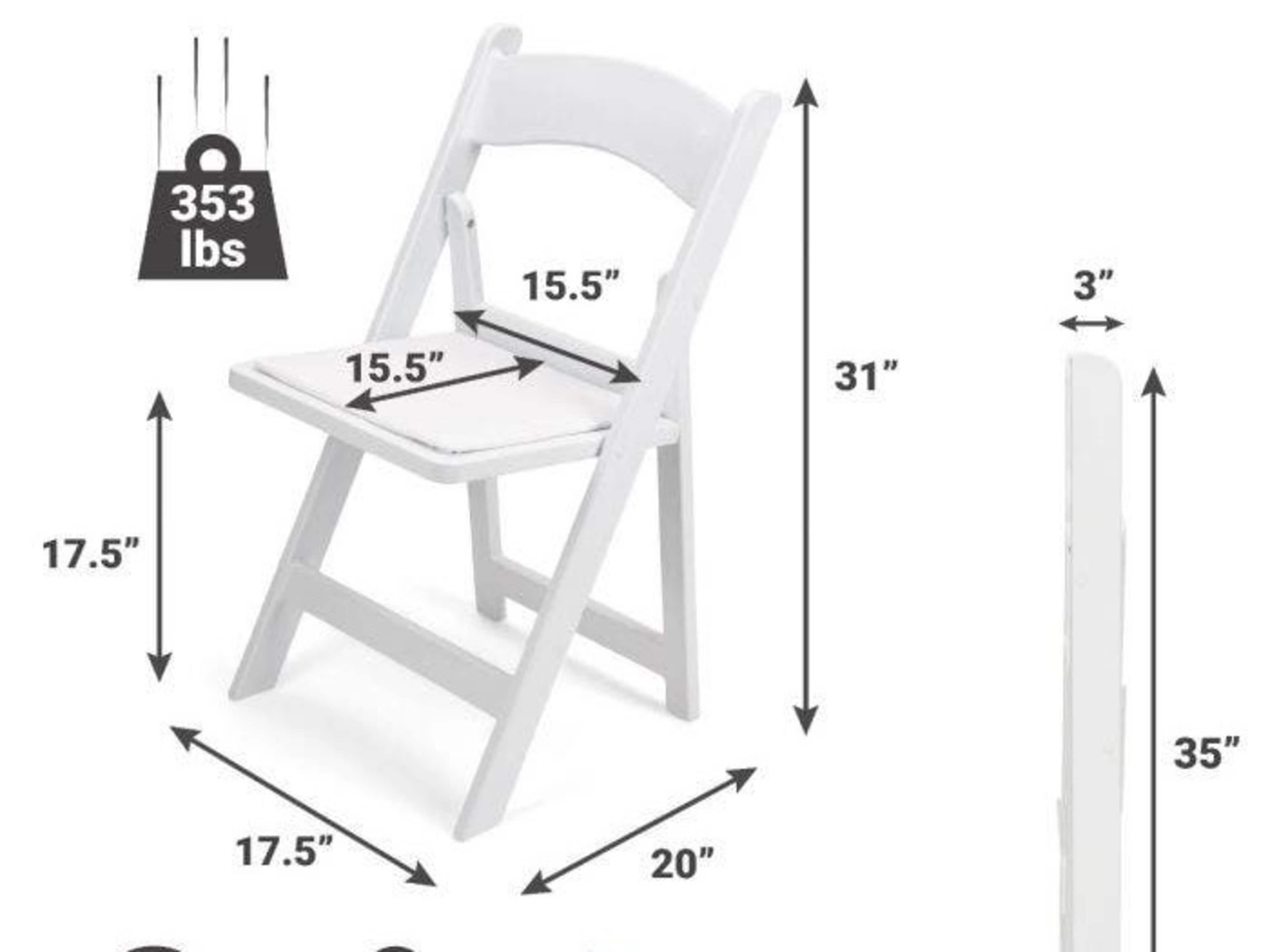 White Resin Chair (for use outdoors)