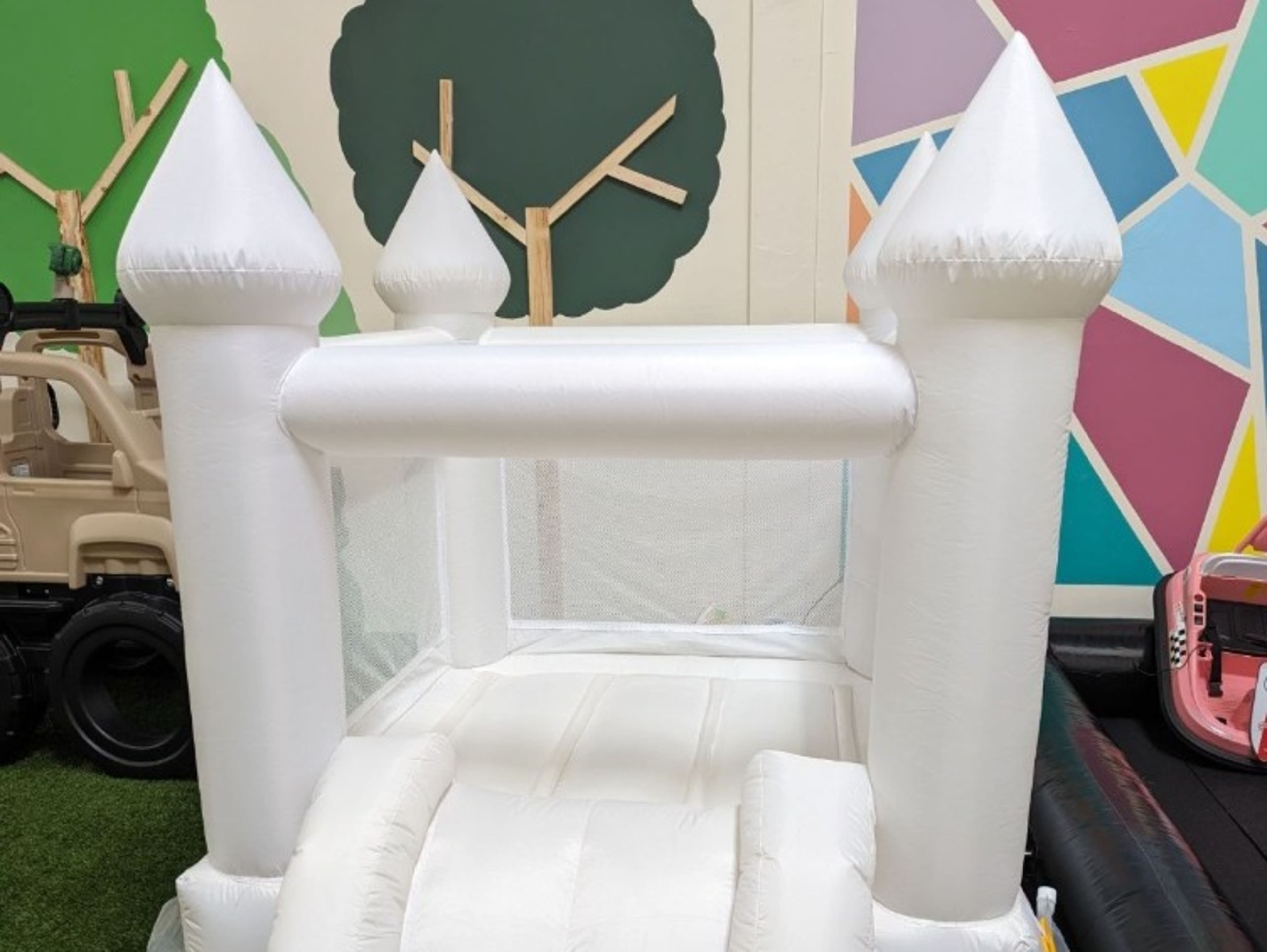 Mini White Bounce House