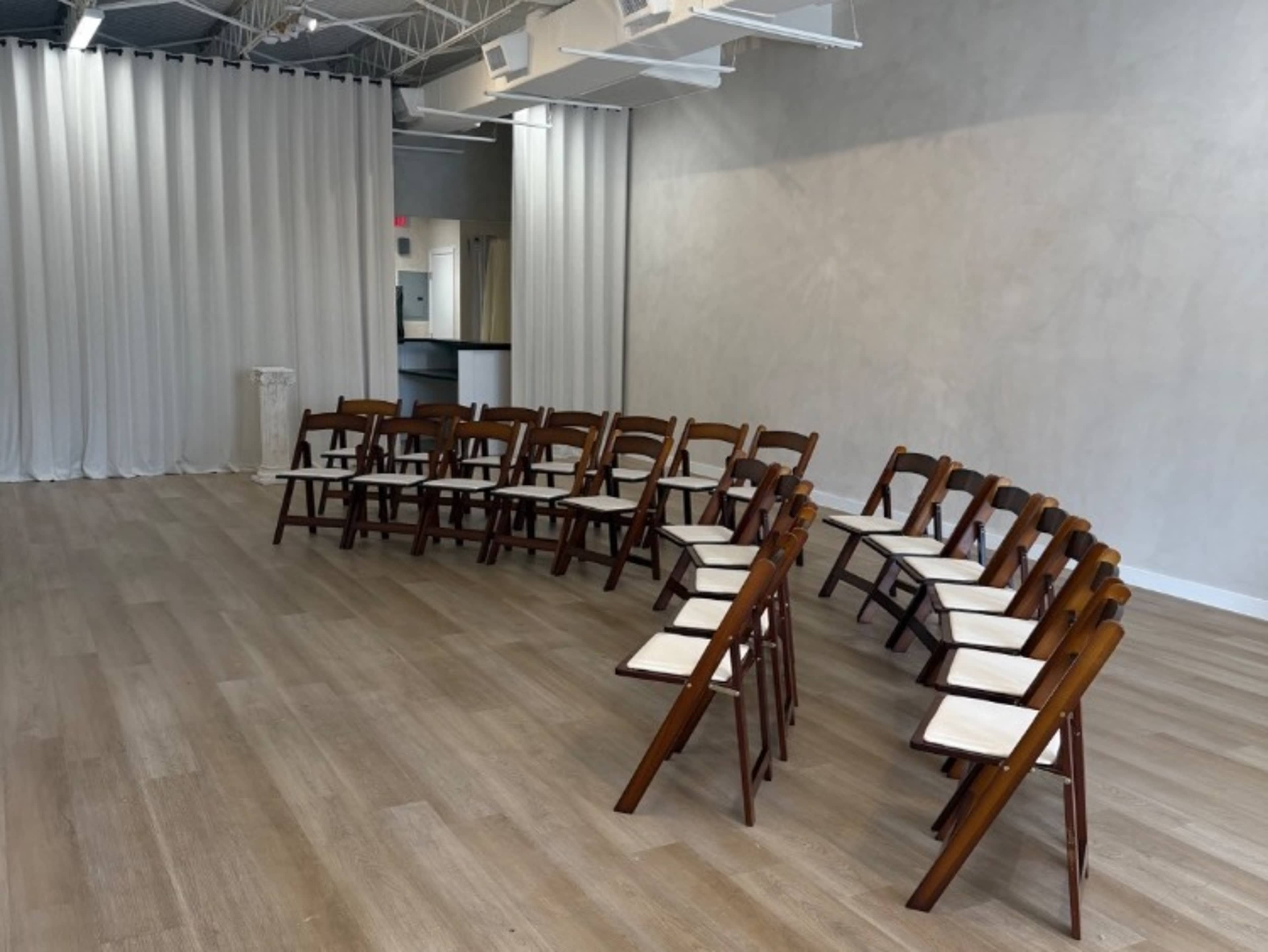 Folding wooden chairs