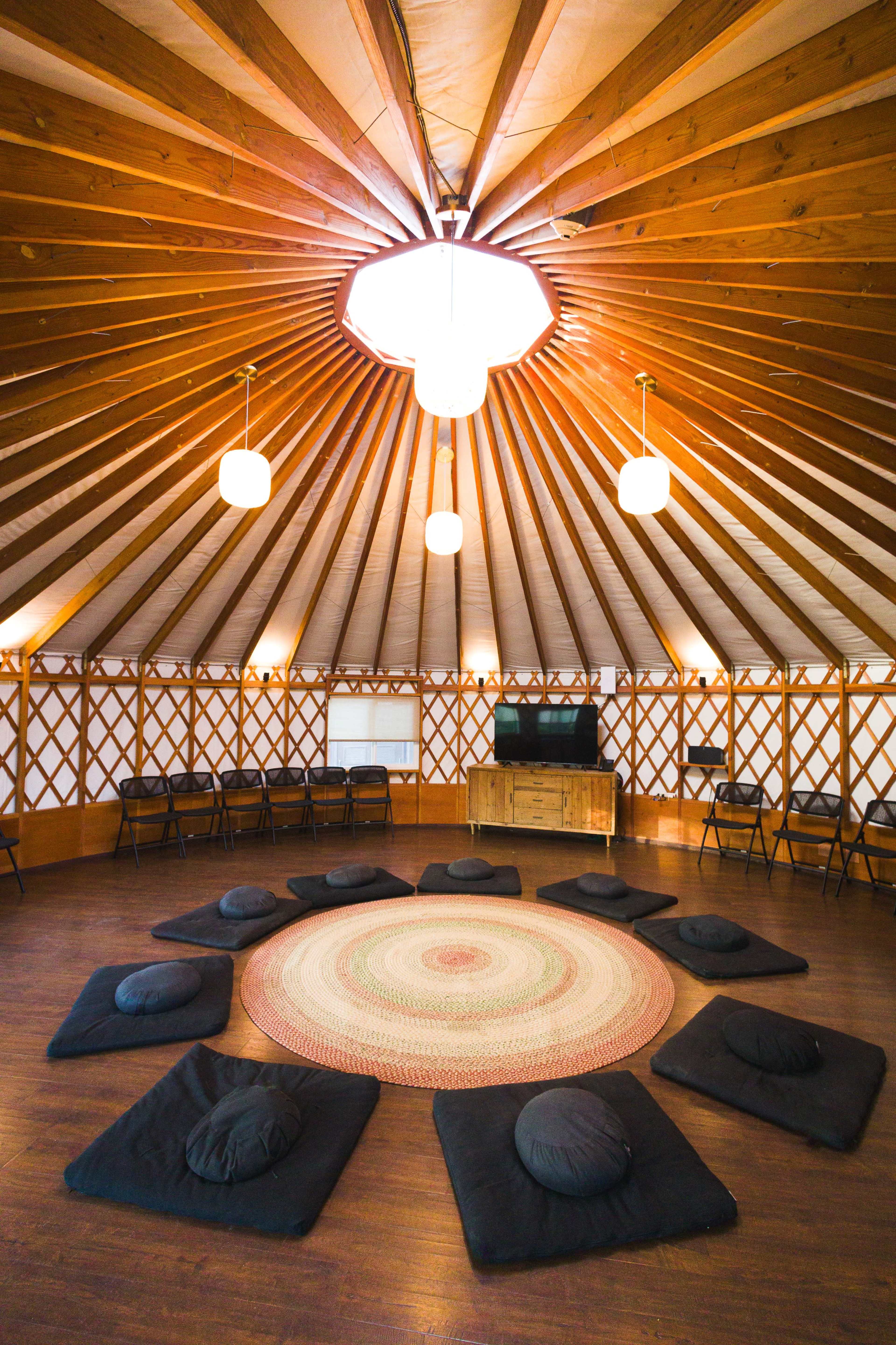 Serene Sunlit Yurt on an Urban Farm Image in Gilman District, Berkeley, CA