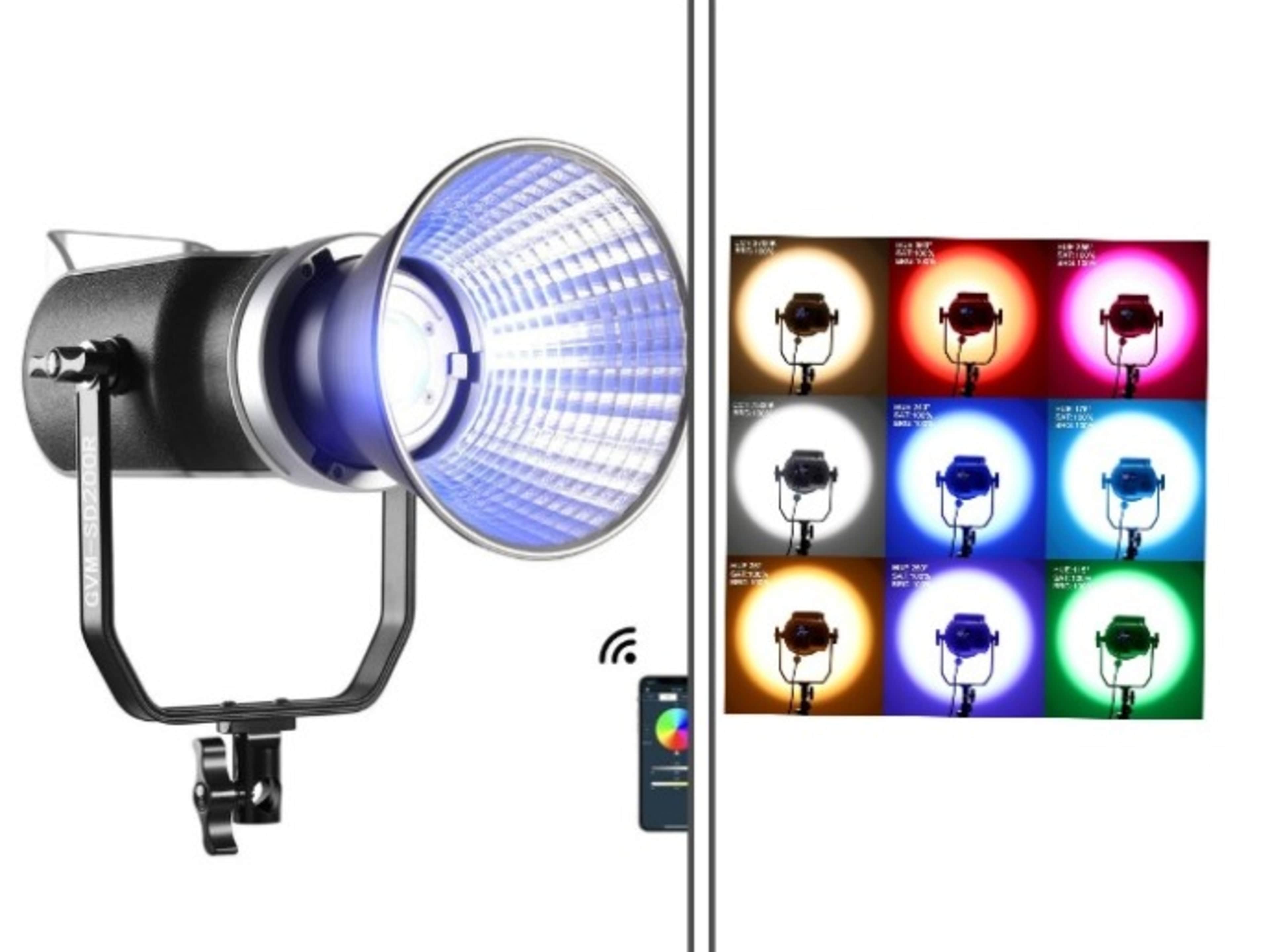 2 x RGB Bi-Color LED Video Spot Lights