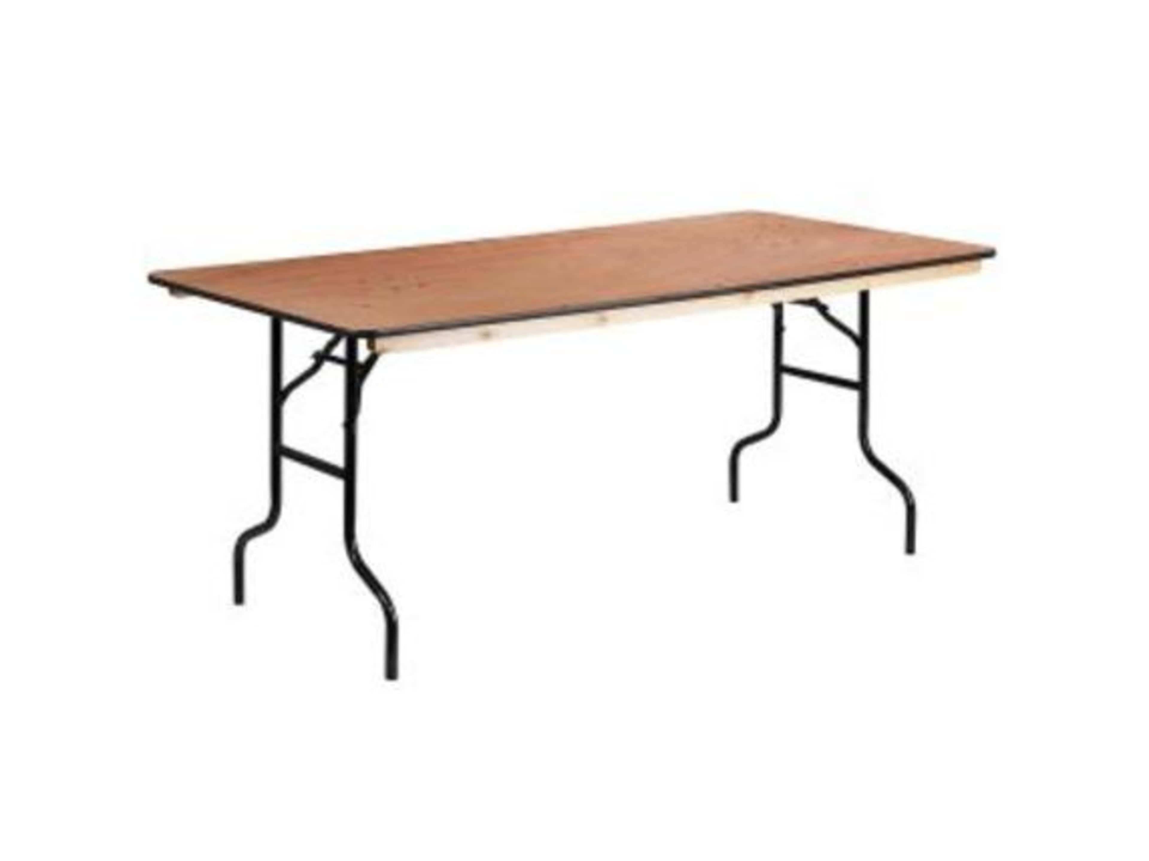 6' Rectangle Table Wood