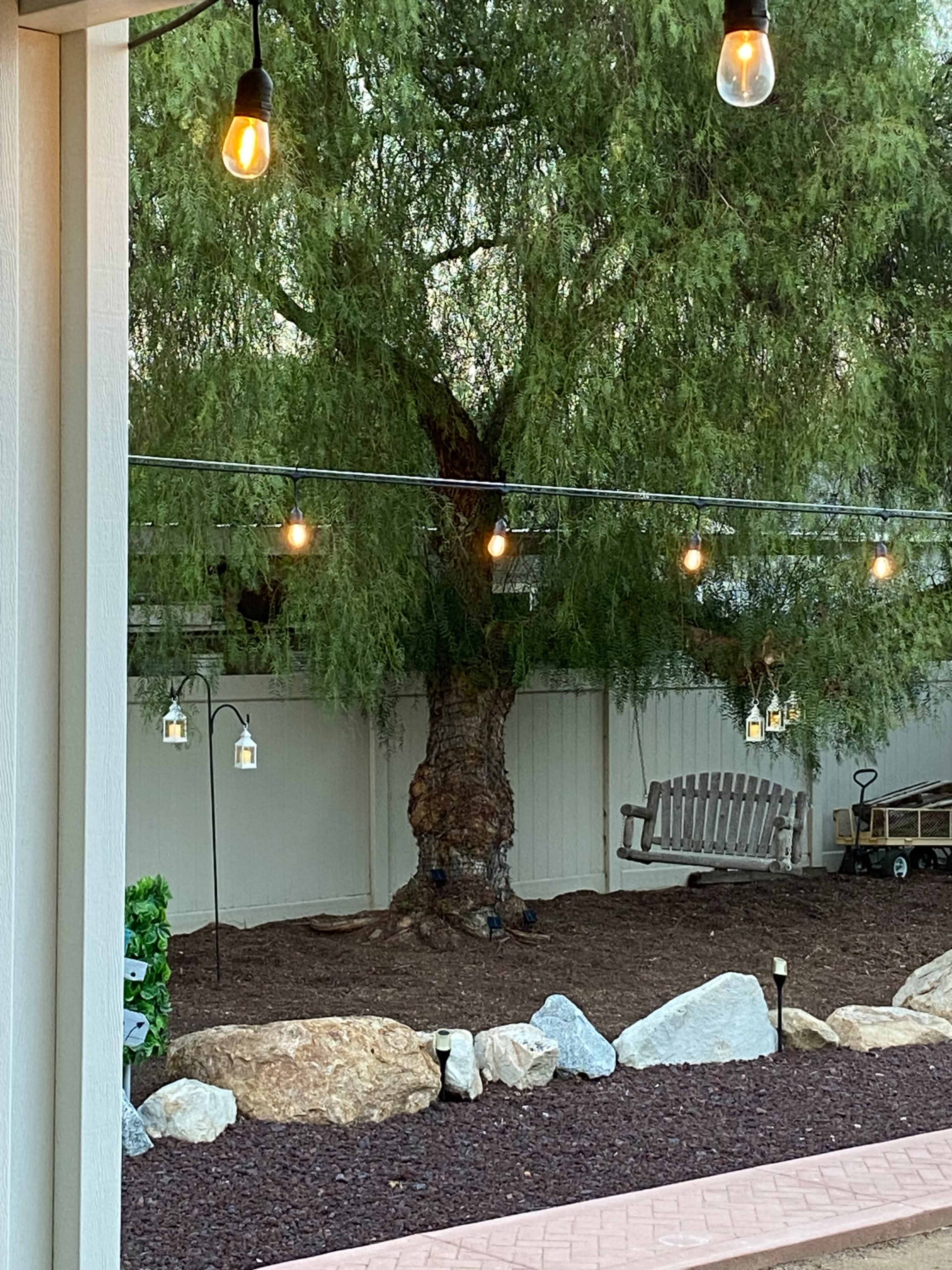 Suburban area, rustic theme,  spacious backyard. Image in Menifee, Menifee, CA