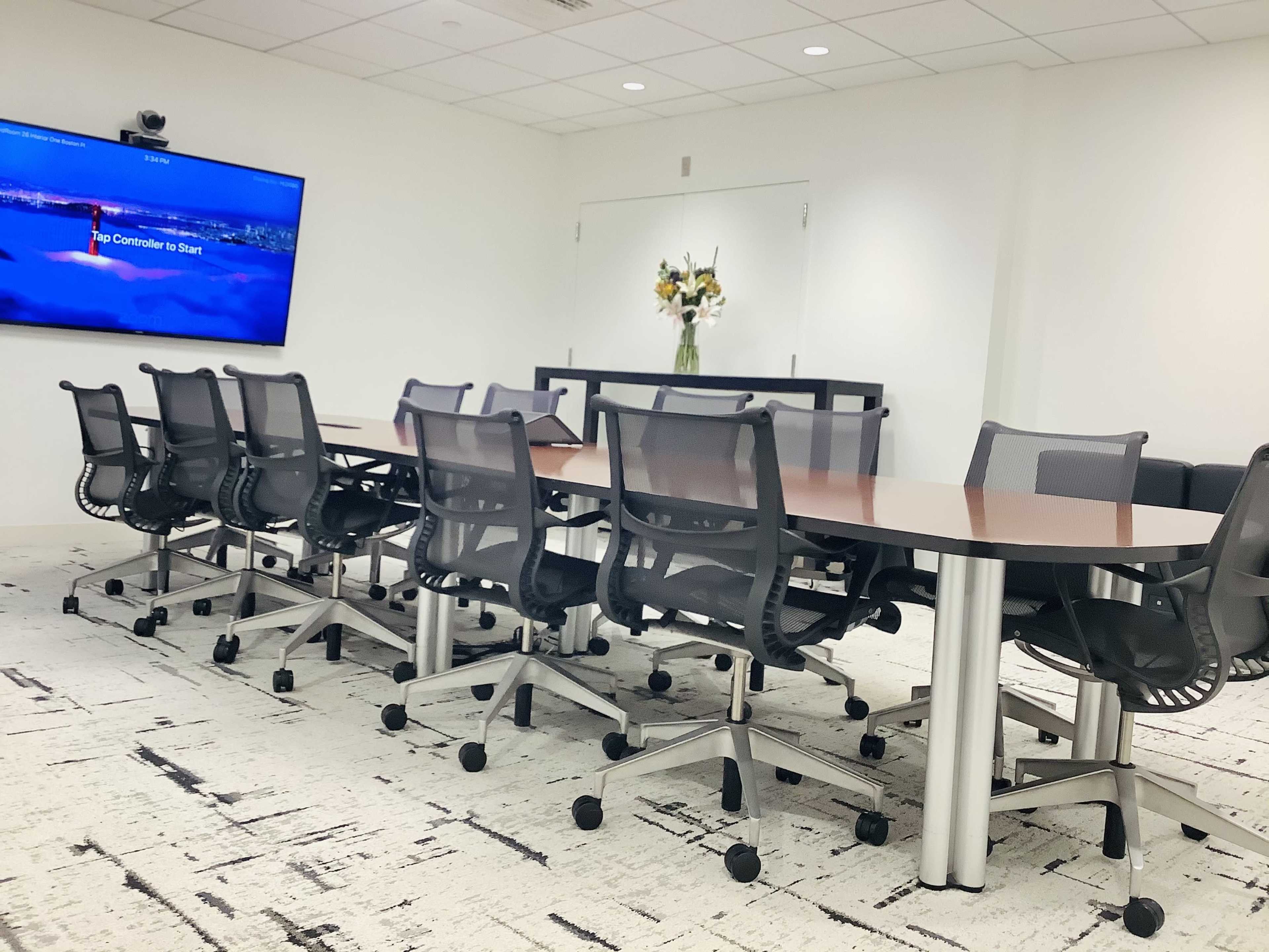 Executive Boardroom with Zoom System Image in Downtown, Boston, MA