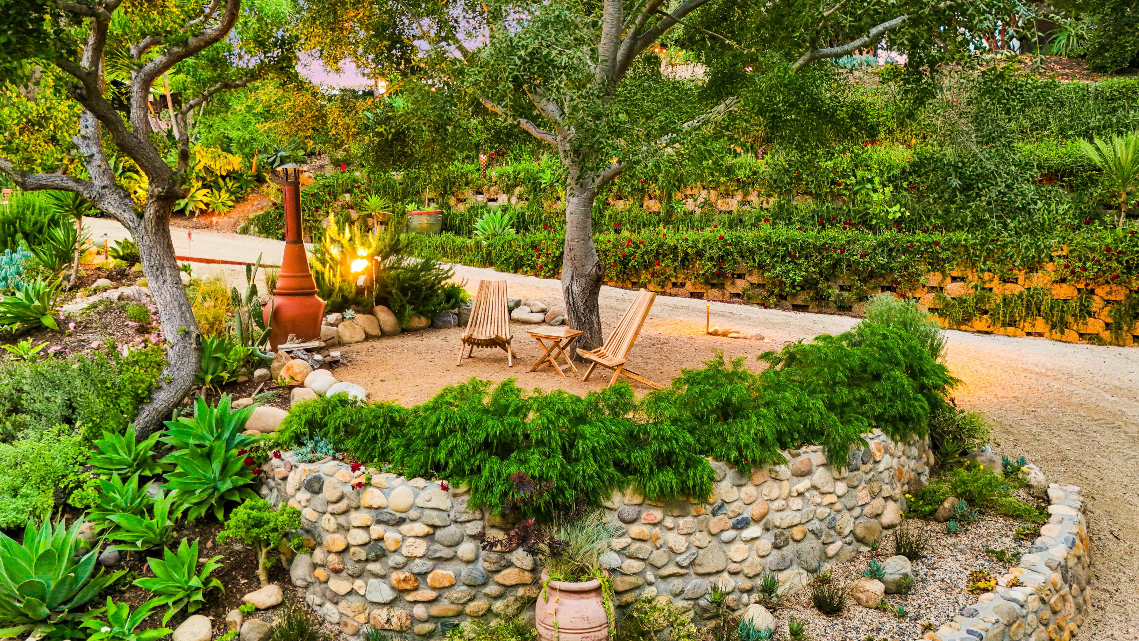 Mediterranean Style Garden surrounded by California Native Flora Image in San Juan Capistrano, San Juan Capistrano, CA