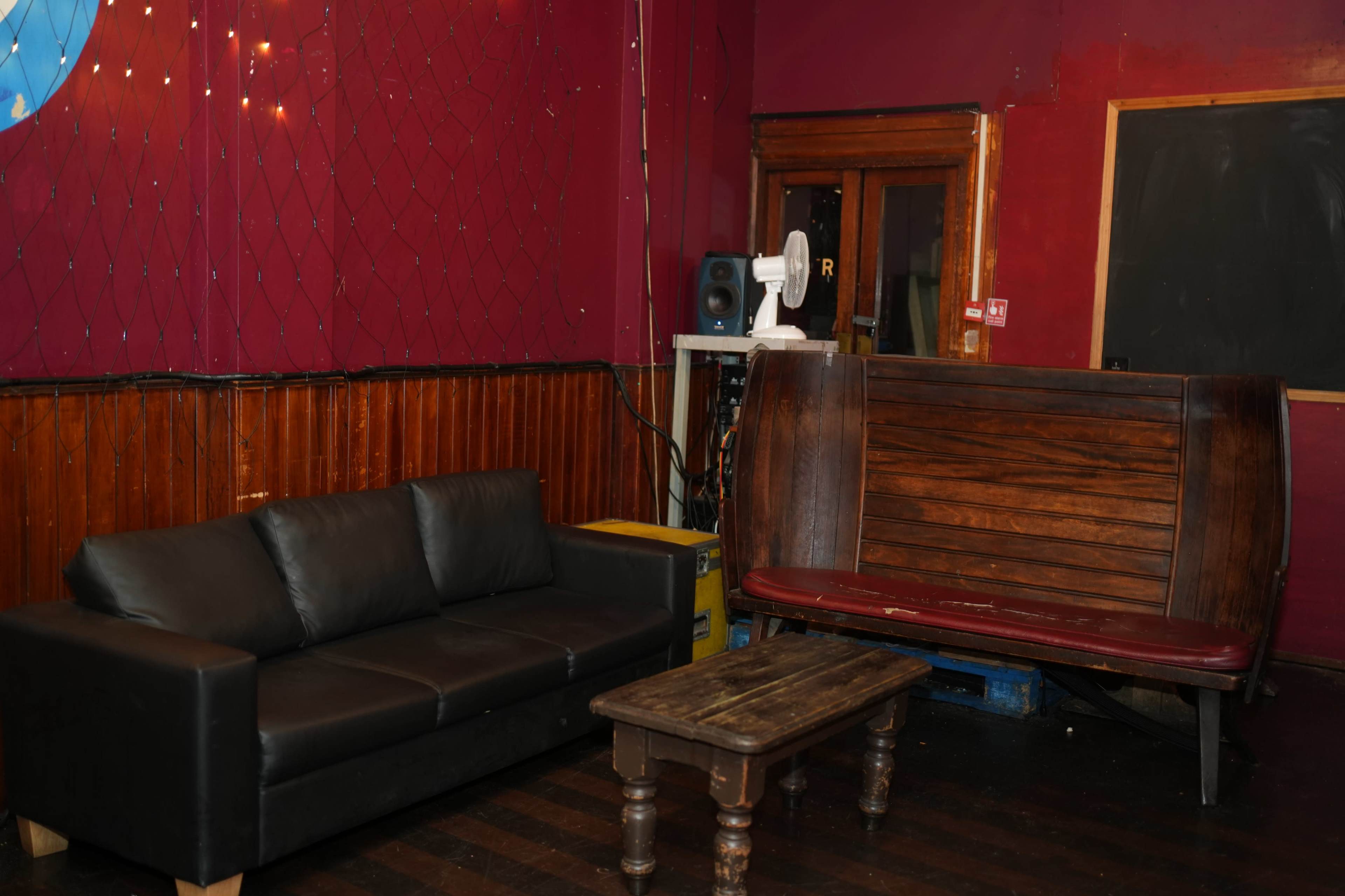 Function Room with Stage at an Iconic 1920s East End Pub Image in London, London, ENG
