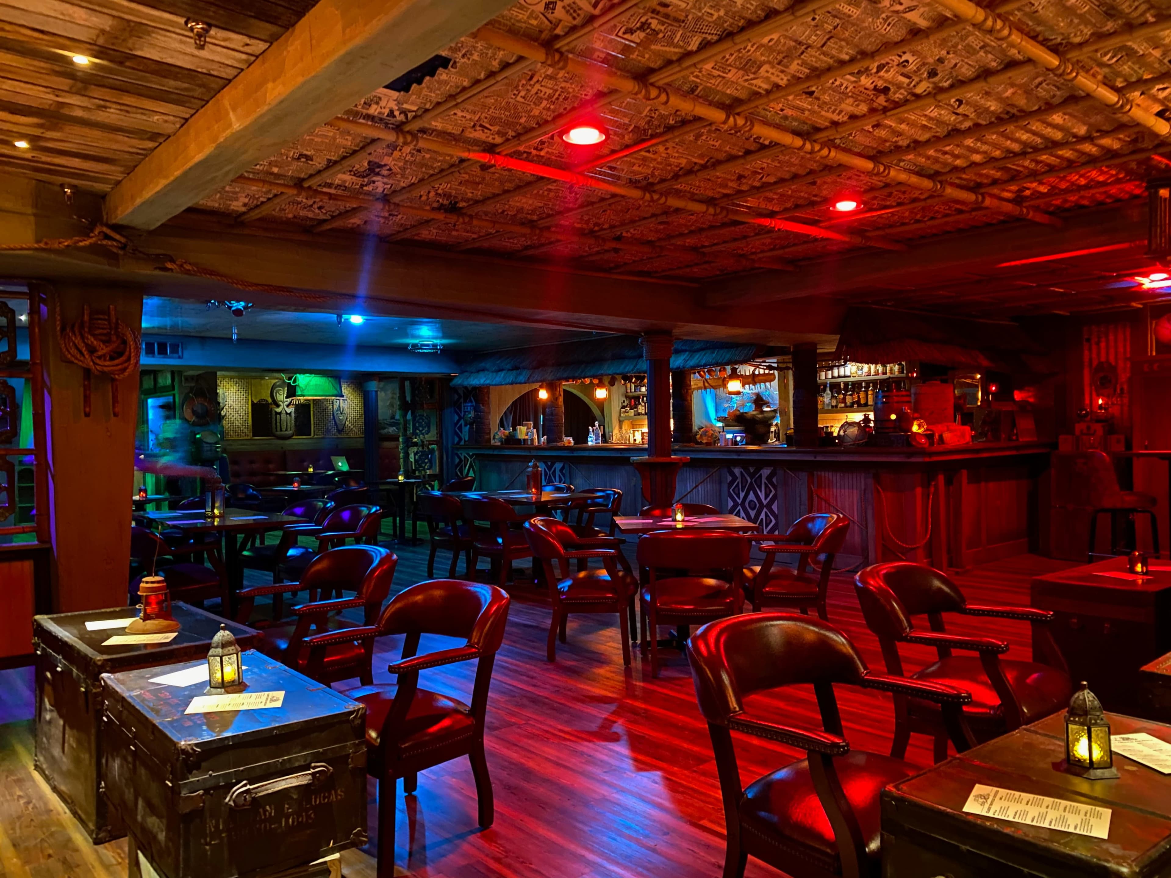 90 minutes from LA, mid century modern Tiki bar upstairs, Nautical Rustic Downstairs. Image in Downtown, Bakersfield, CA