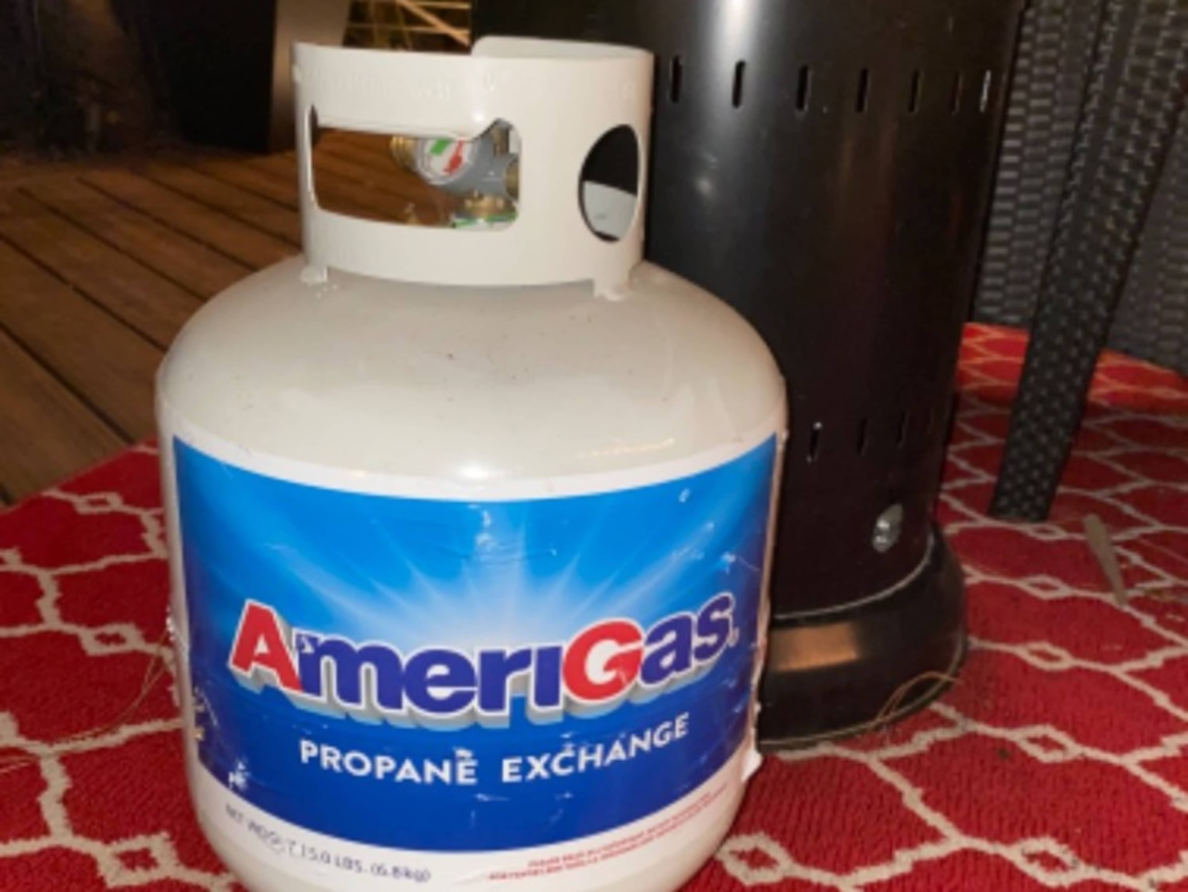 6 propane tanks for heaters and fire pit tables 