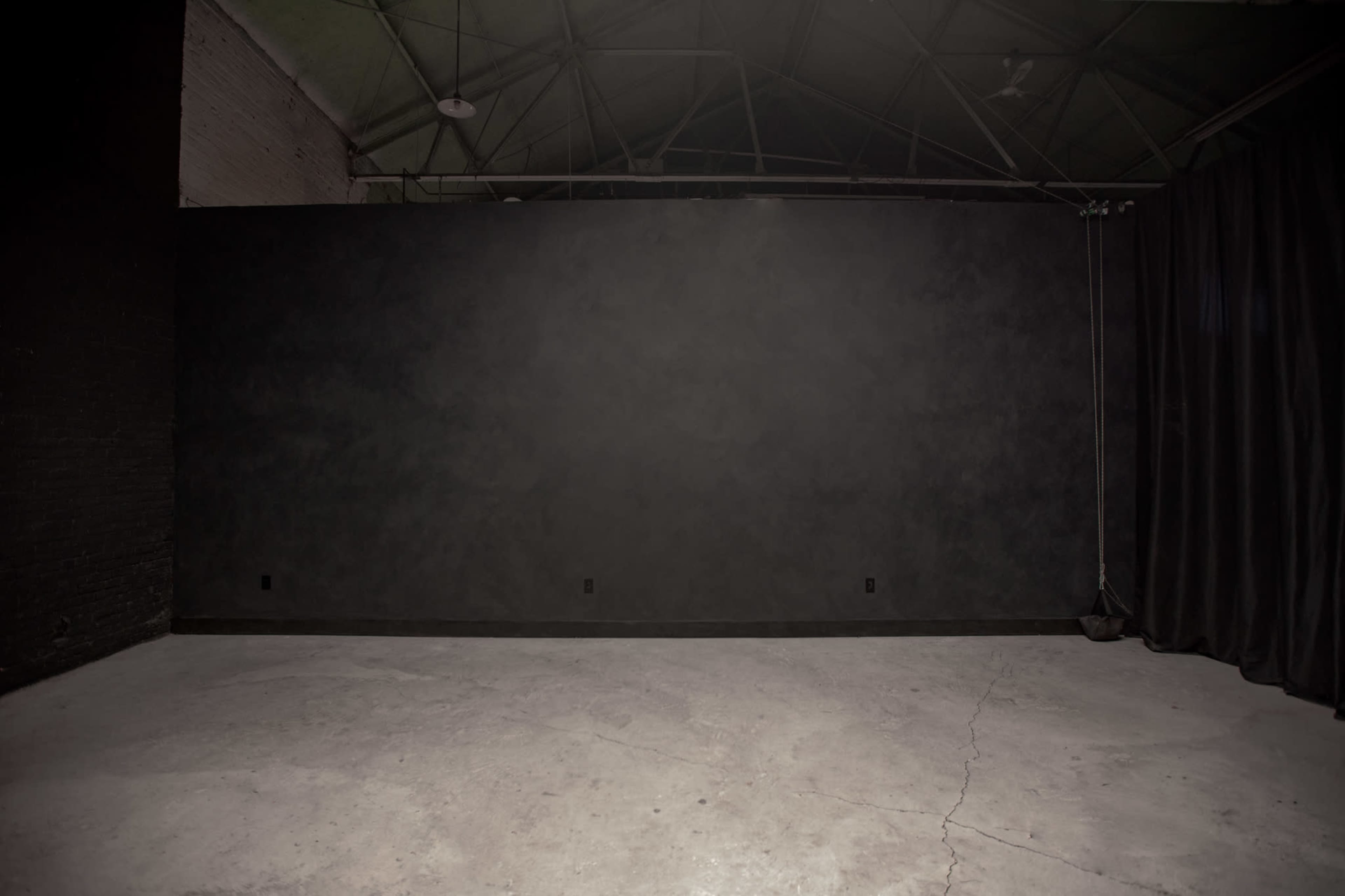 The Black Void: Limewash Wall, Black Brick Image in Industrial Sector A and Keith, Hamilton, ON