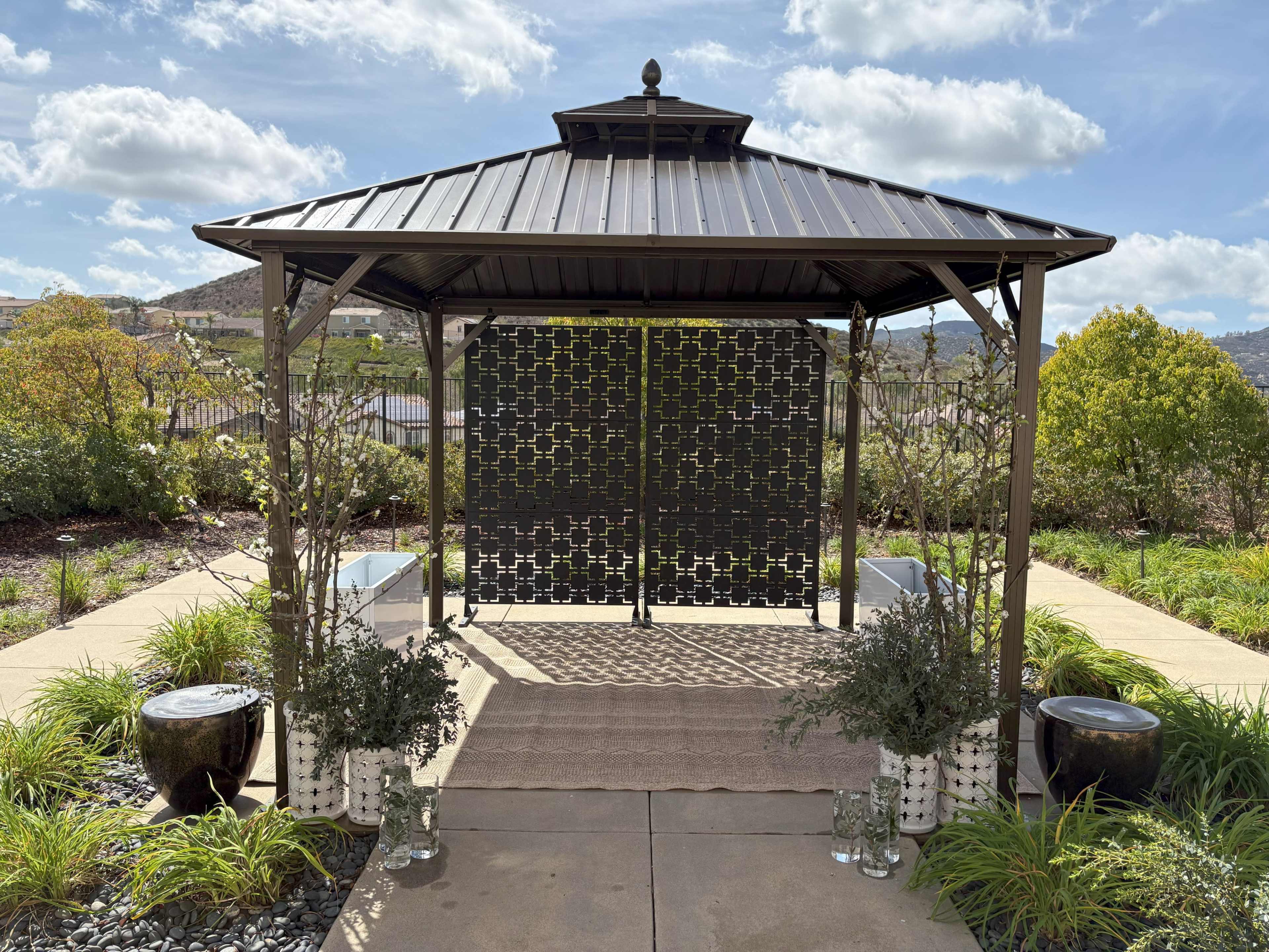 Backyard golden hour at The Vow Gardens Image in Lake Elsinore, Lake Elsinore, CA