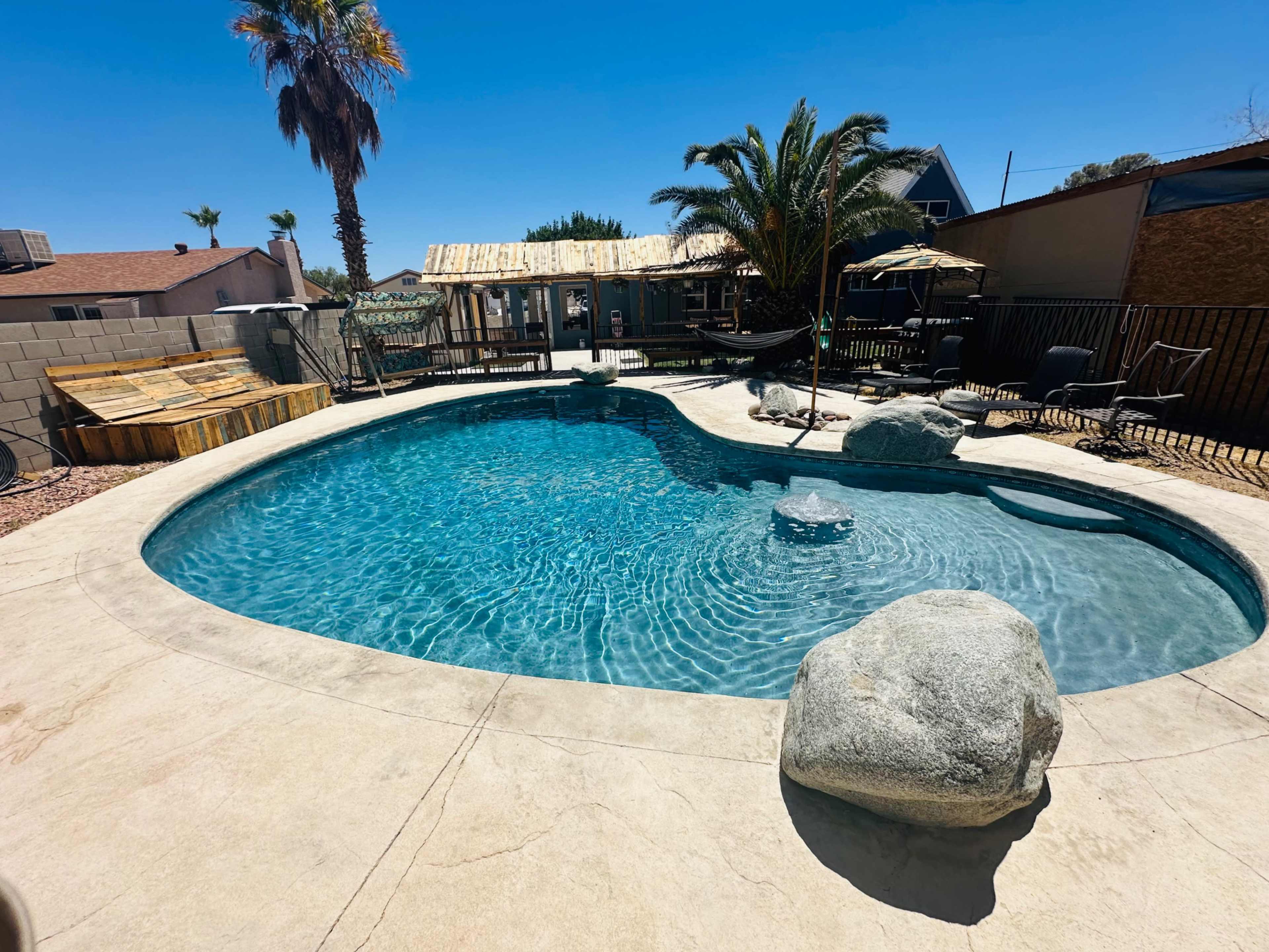 Rustic Backyard Pool Image in Northwest Area, Las Vegas, NV