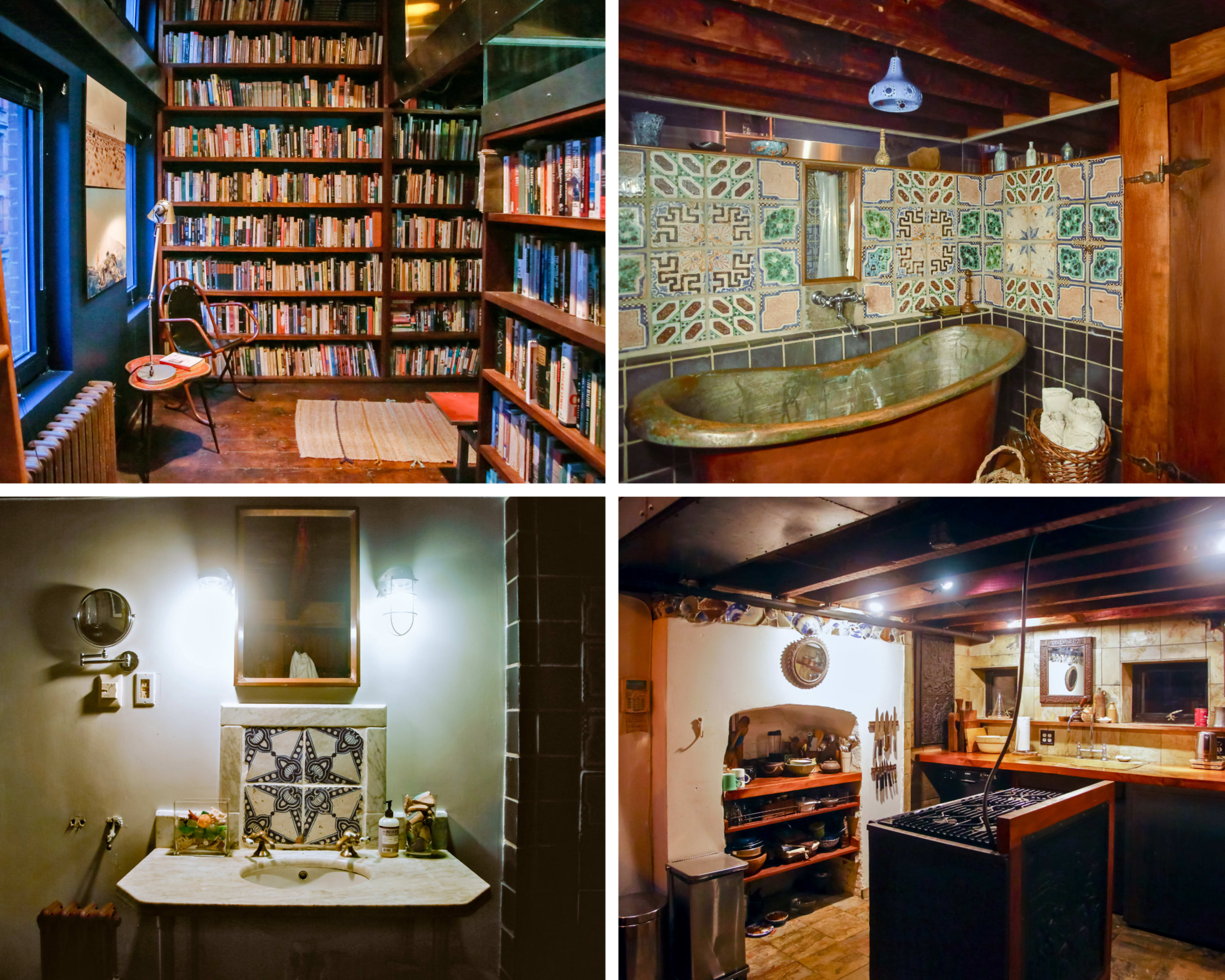 Vintage Townhouse with Spiral Stairs and Library Image in Greenwich Village, New York, NY