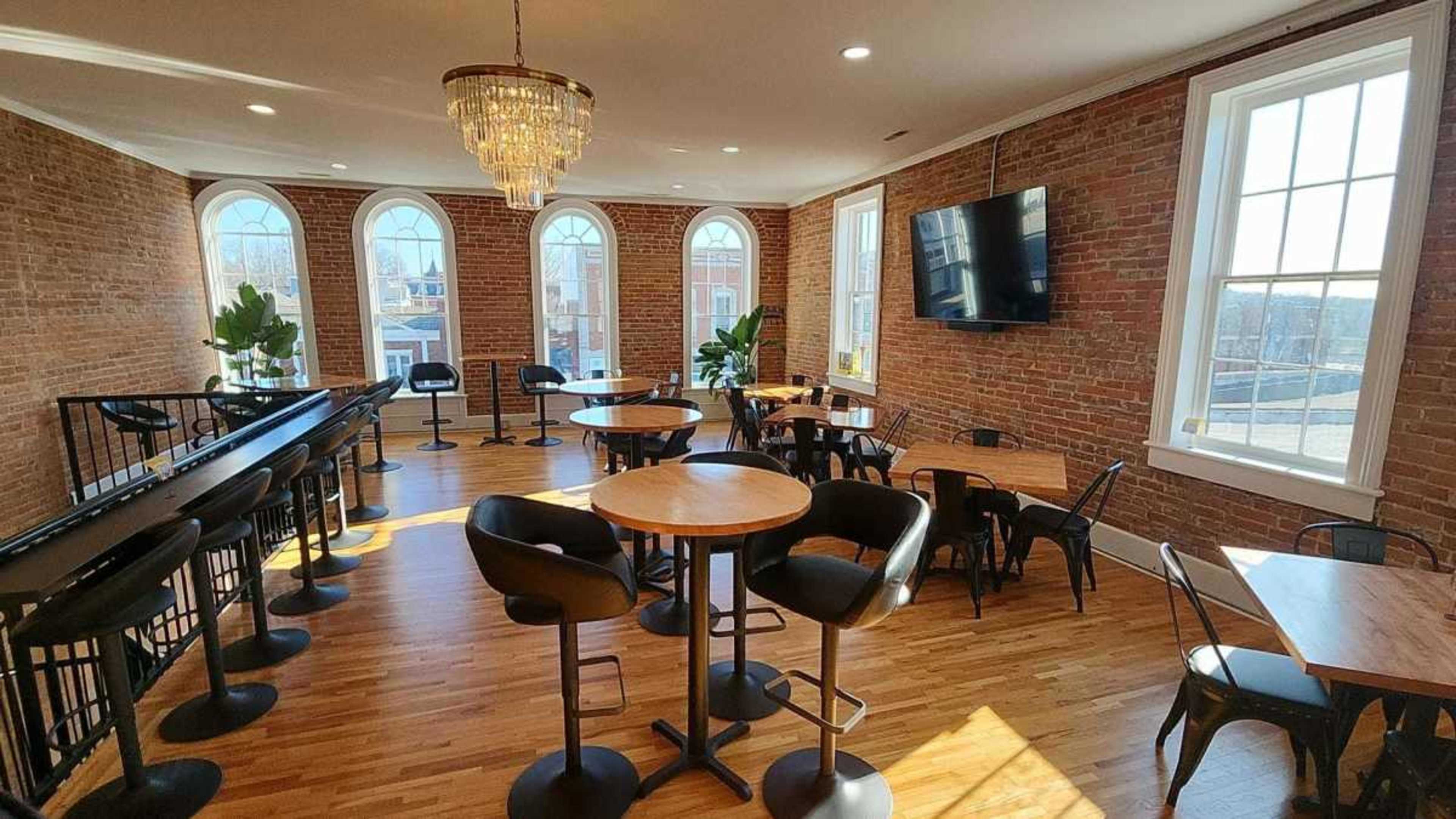 Historical and Chic Downtown Event Space with Gorgeous Lighting Image in Carroll Township, Platte City, MO