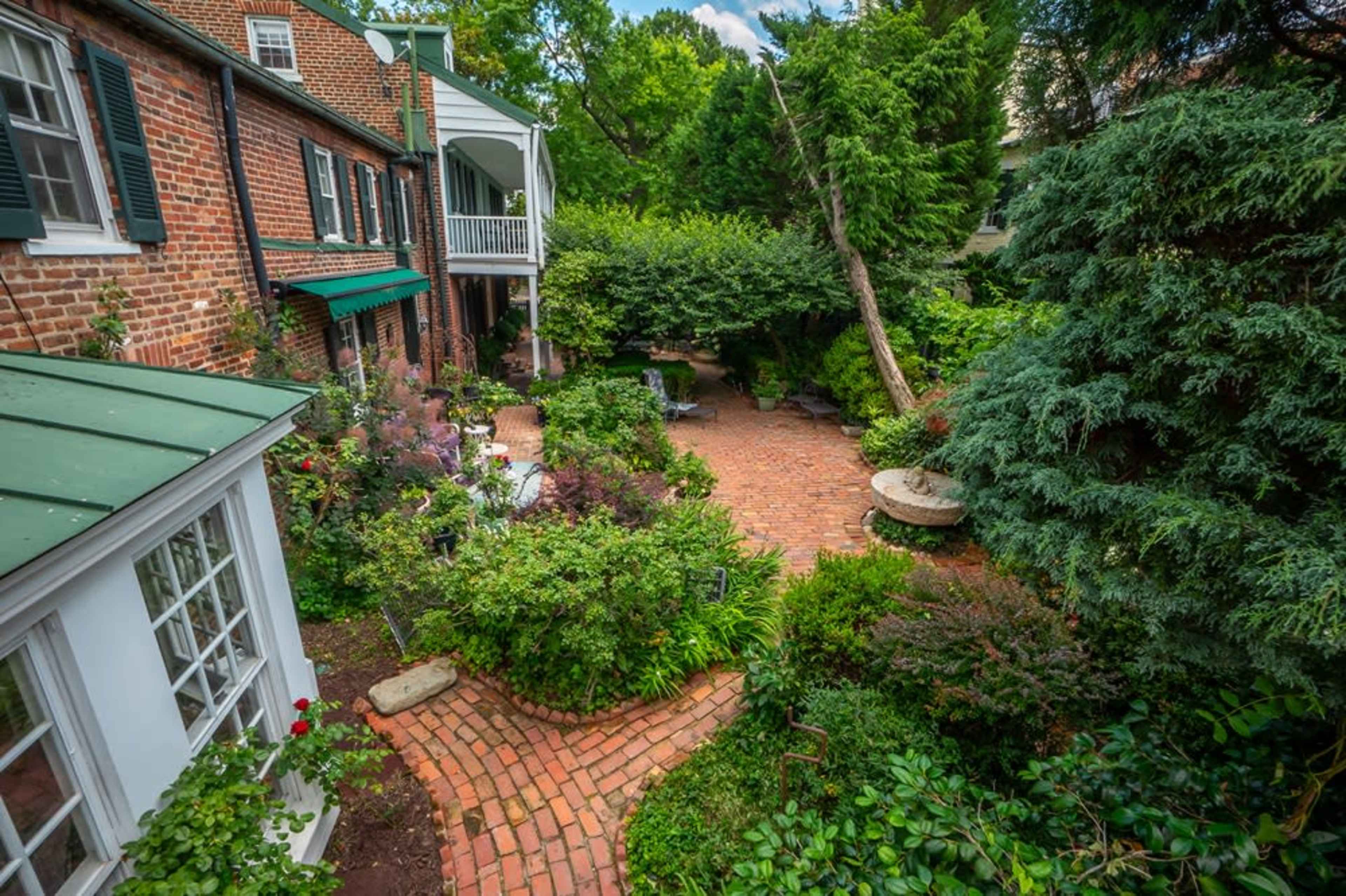 Large garden of grand 18th century home in Old Town Image in Old Town, Alexandria, VA