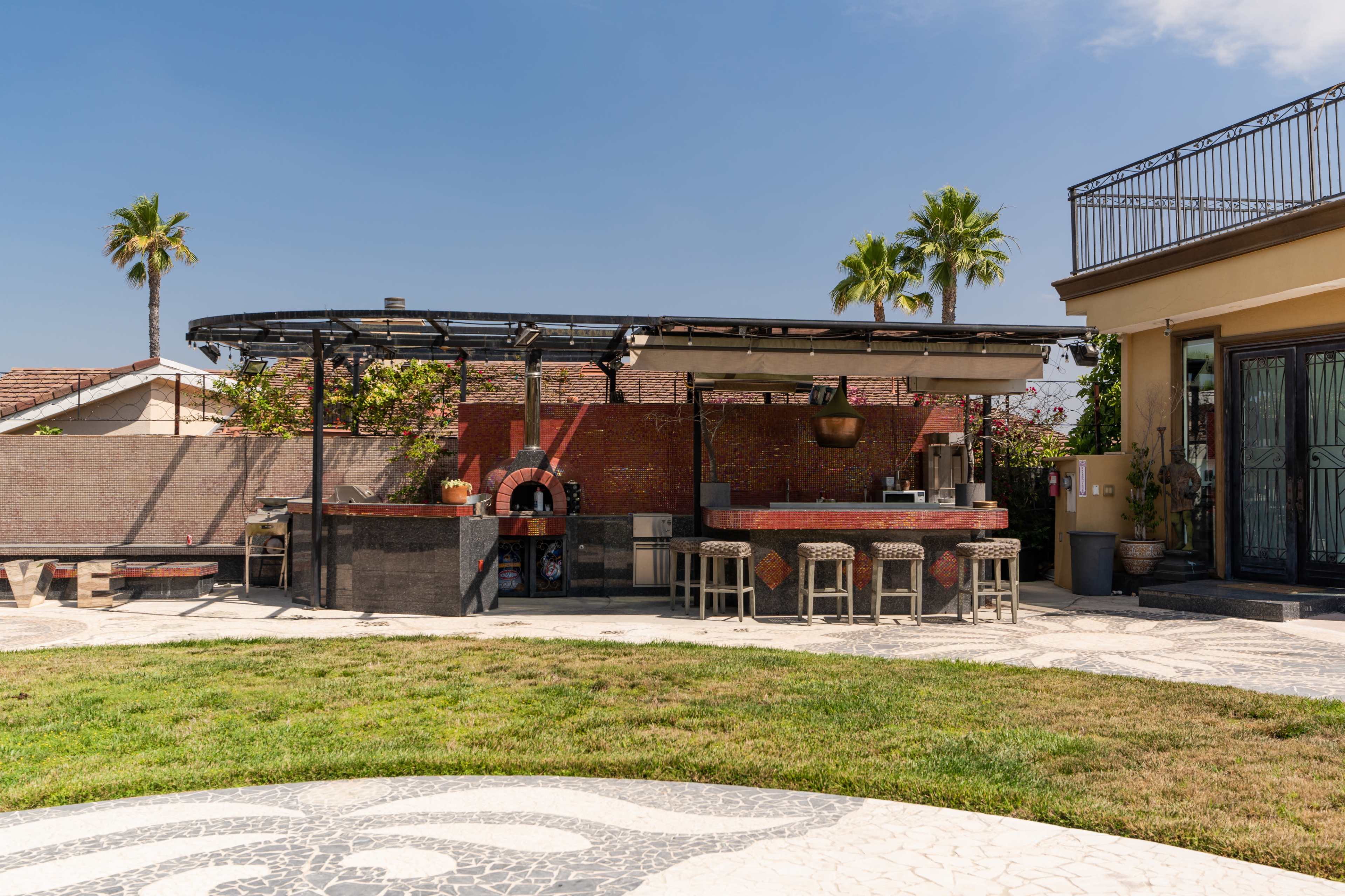 Large Middle-Eastern Style Mansion Backyard/Poker Room in the Encino Hills Image in Encino, Encino, CA