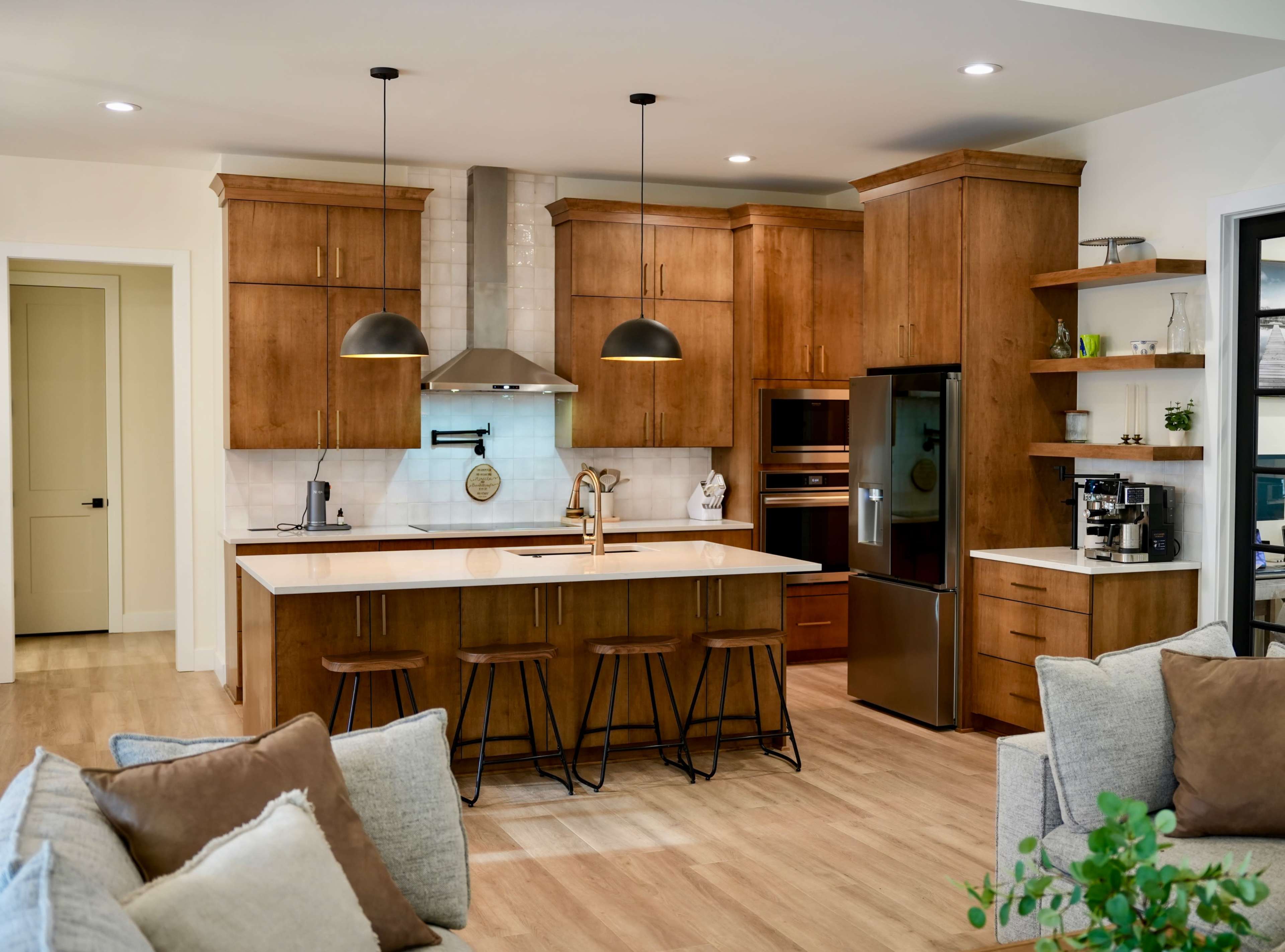 Modern Organic Dream Home with Designer Kitchen, Spa Bath & Natural Light Image in Brighton Township, Brighton, MI