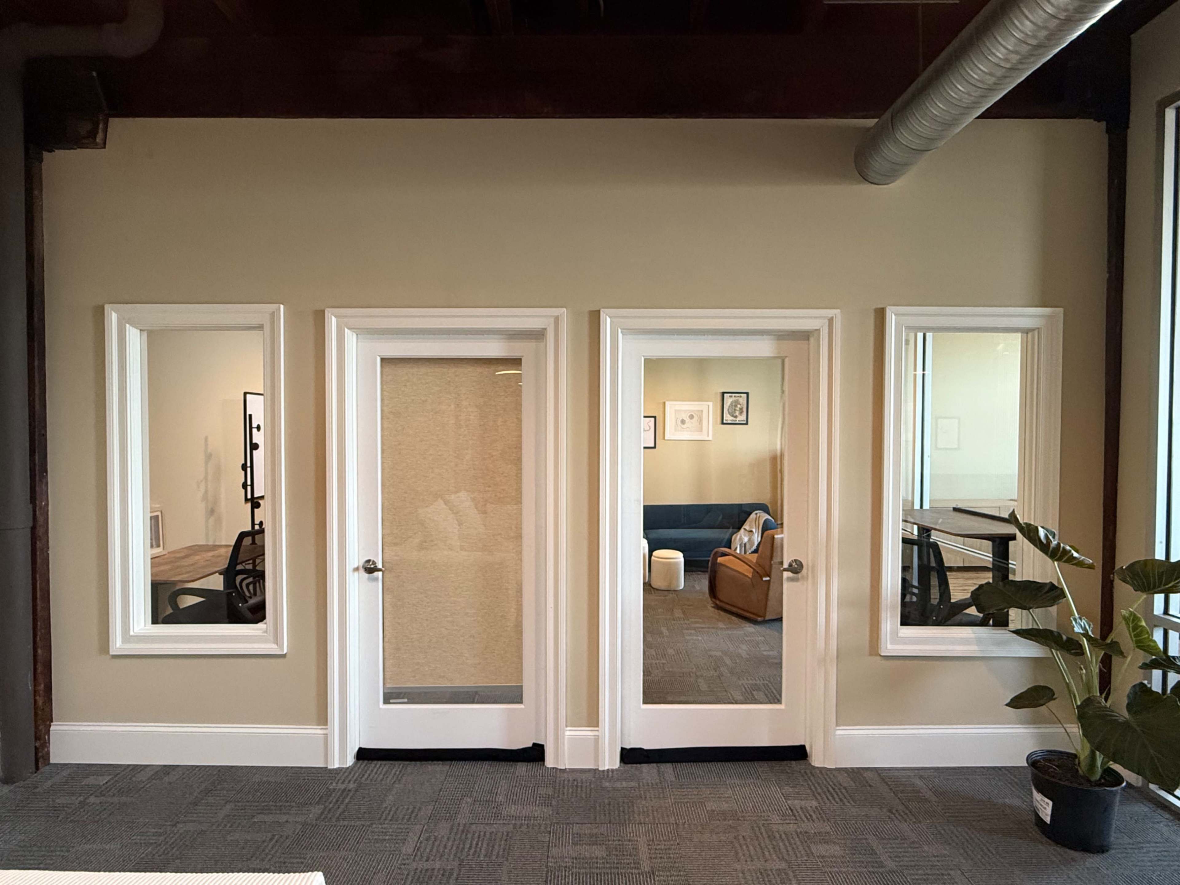 Private Office for Therapy, Coaching, Meetings & Podcast Recording (Crimson Room) Image in Canton, Baltimore, MD