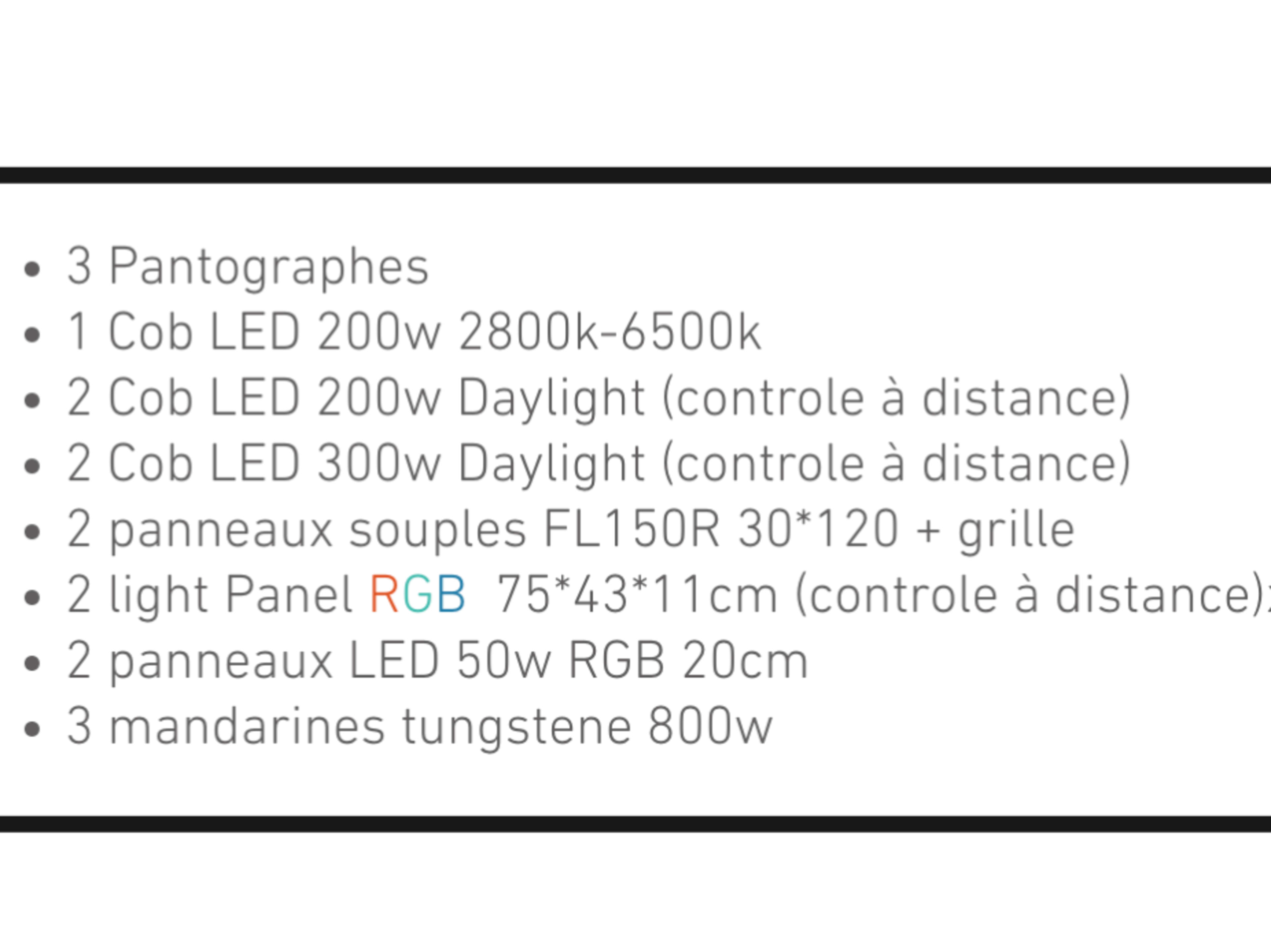 Pack Lumière LED