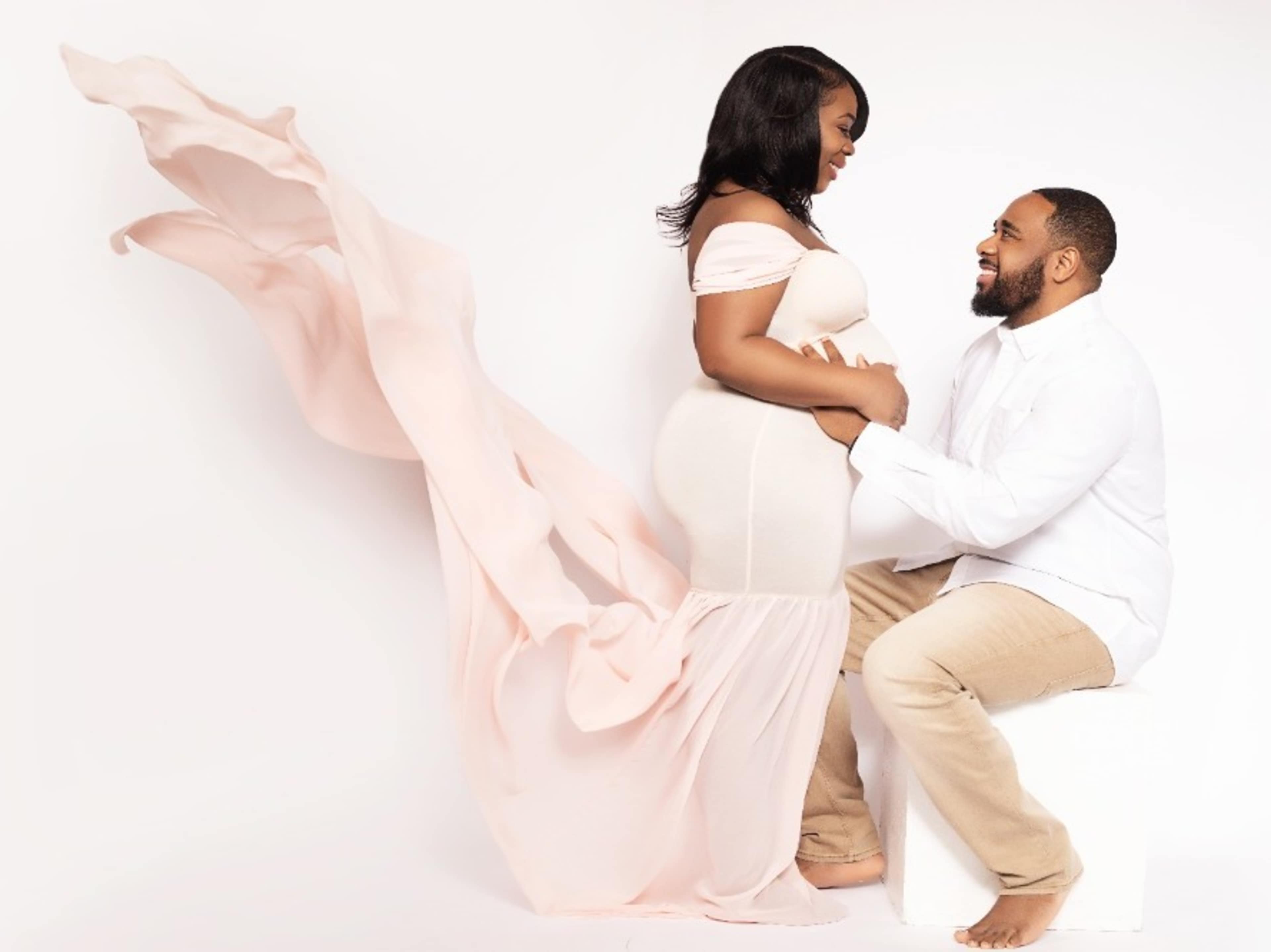 One Size Pink Maternity Dress