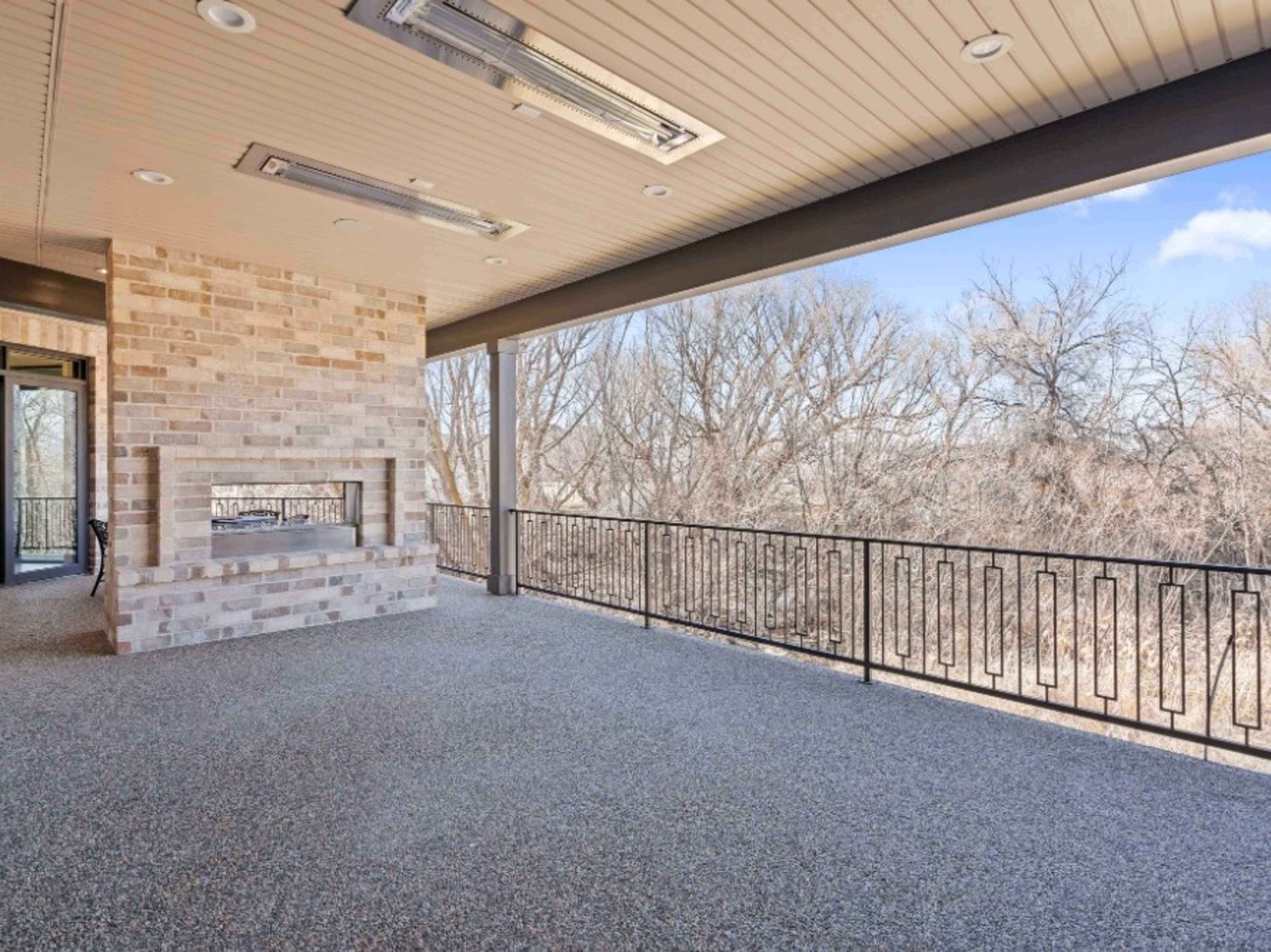 Deck with Gas Fireplace