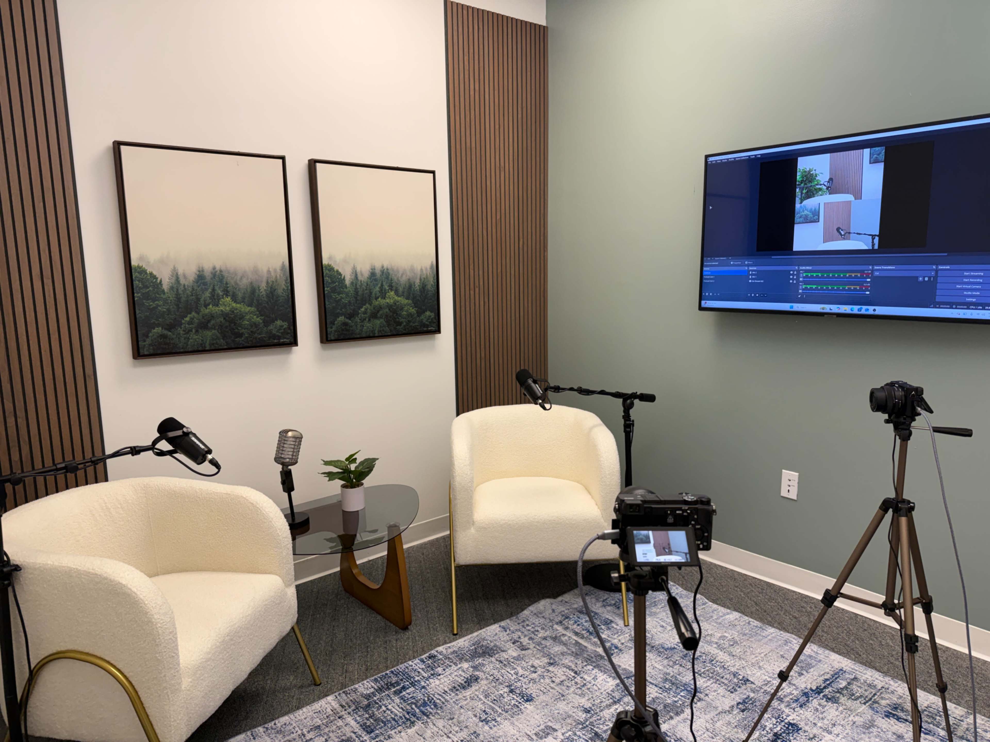 Downtown Fort Worth Podcast Studio - 2 Cameras Image in Sundance Square, Fort Worth, TX