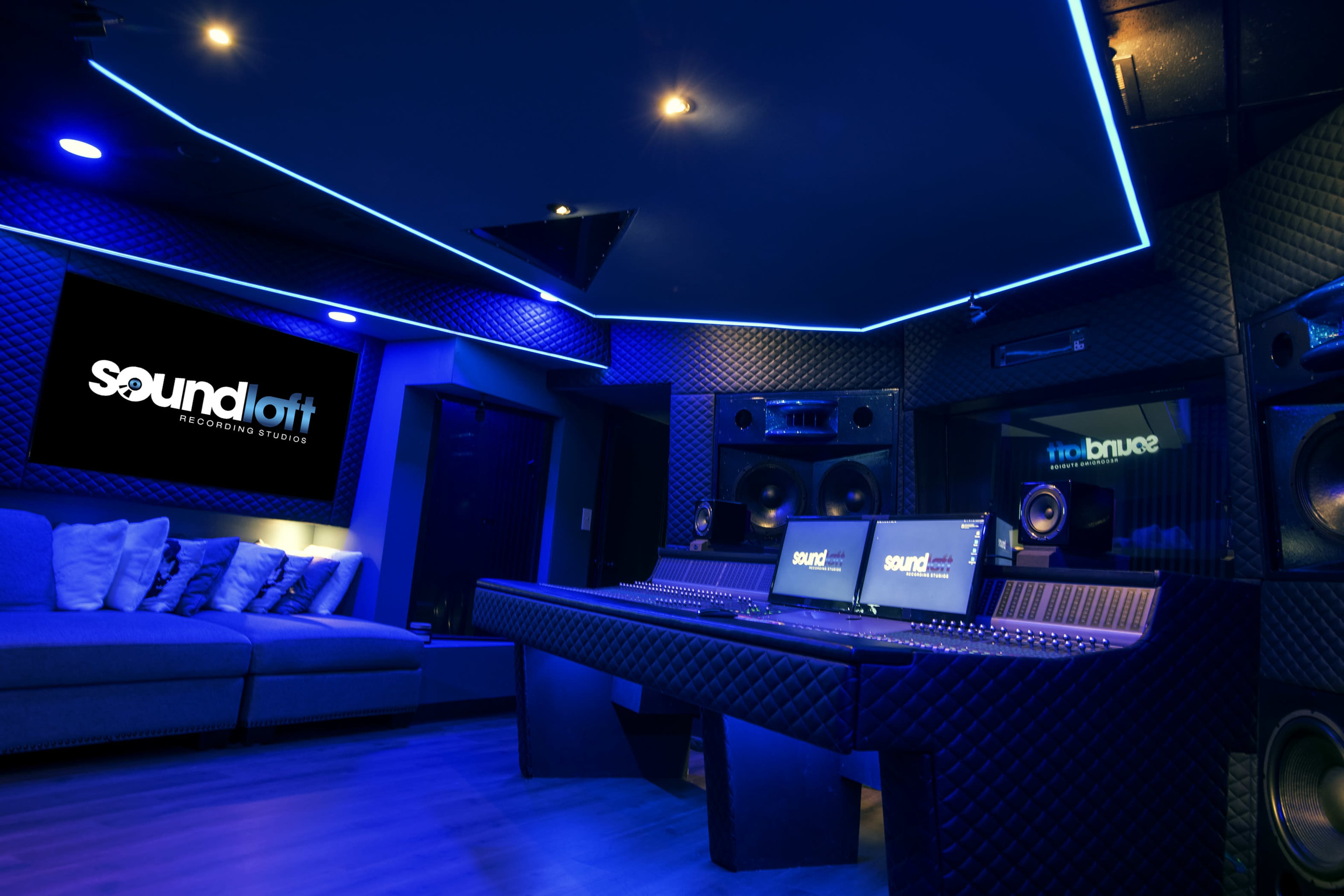 Luxury Recording Studio w/ Cinematic Lighting – Soundloft Maybach Room Image in Branford, Branford, CT