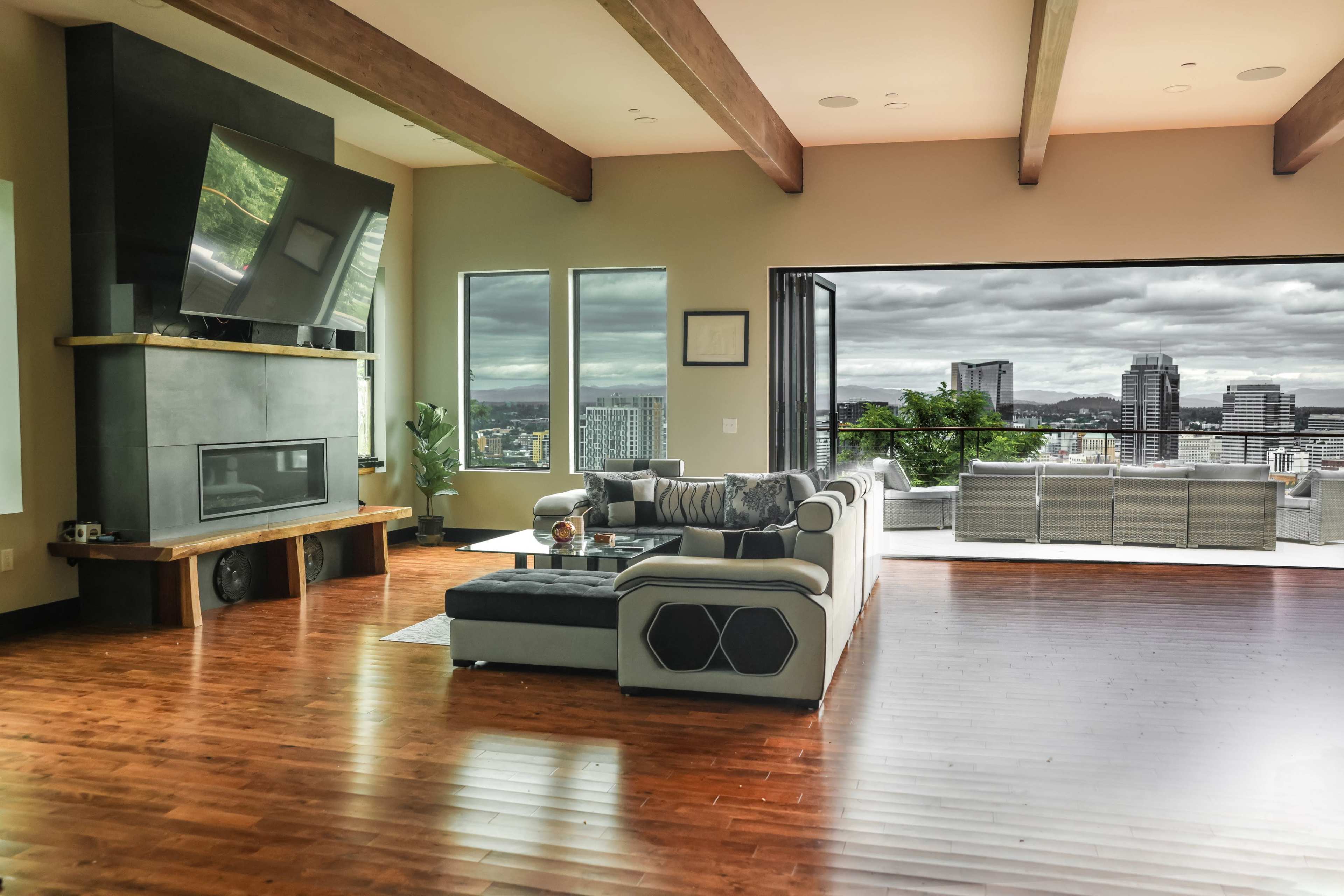 Huge house with million dollar views of Portland across 3 decks Image in Southwest Portland, Portland, OR