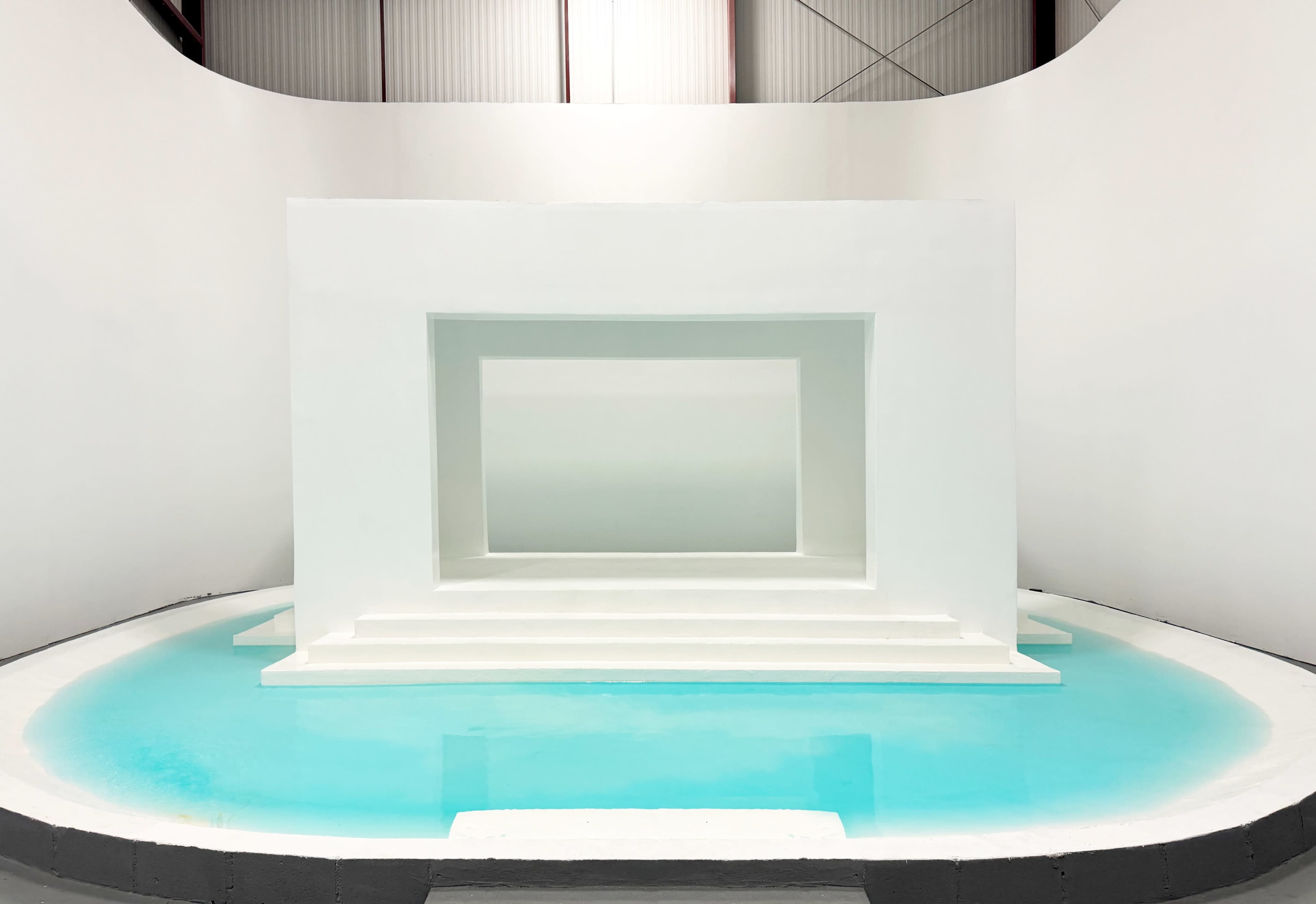 The Mirage Water Set - 2000 sq. ft. indoor water set with abstract structure Image in Jefferson Park, Atlanta, GA
