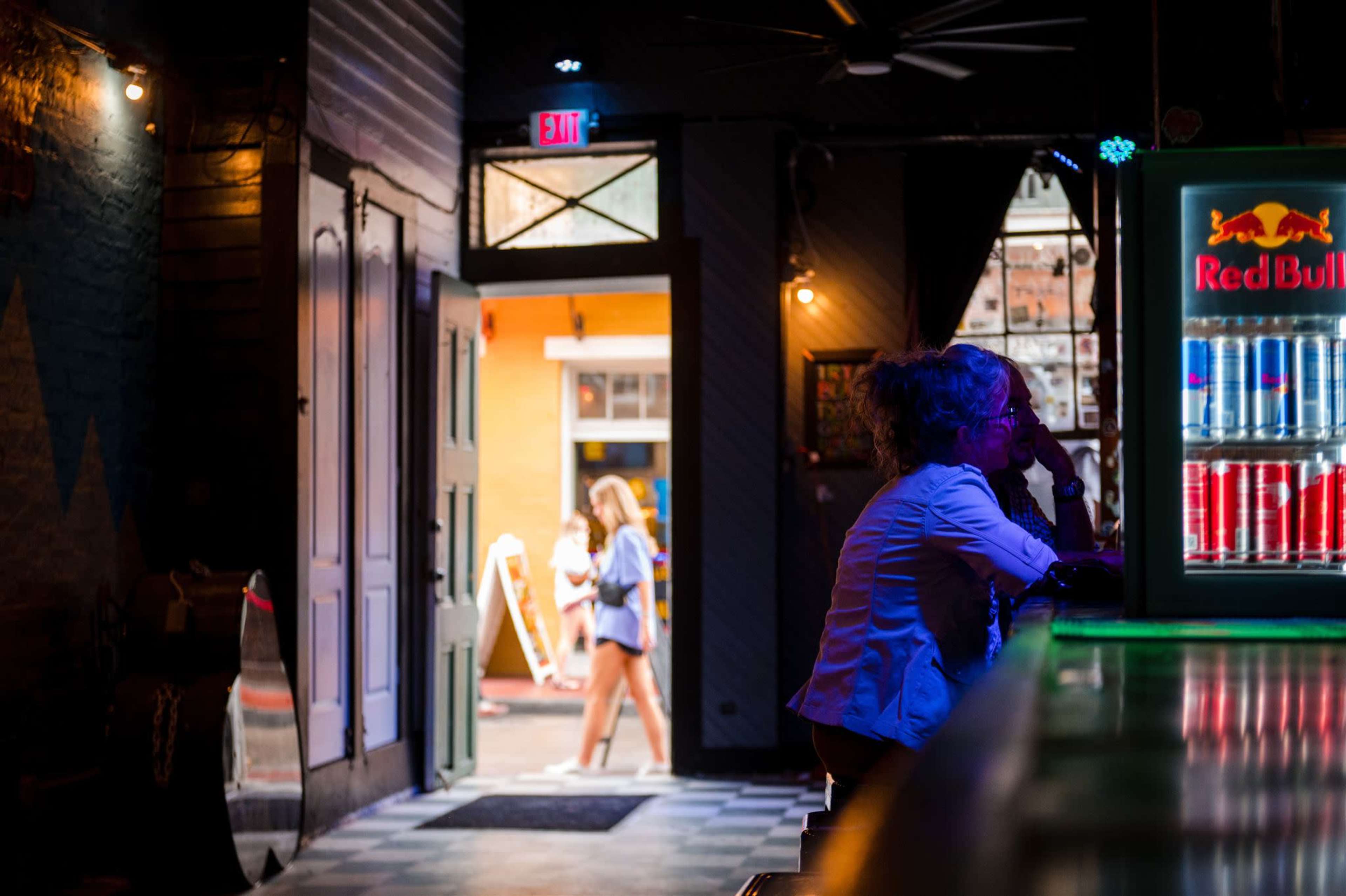 Bourbon Street Rock and Roll Bar Image in French Quarter, New Orleans, LA