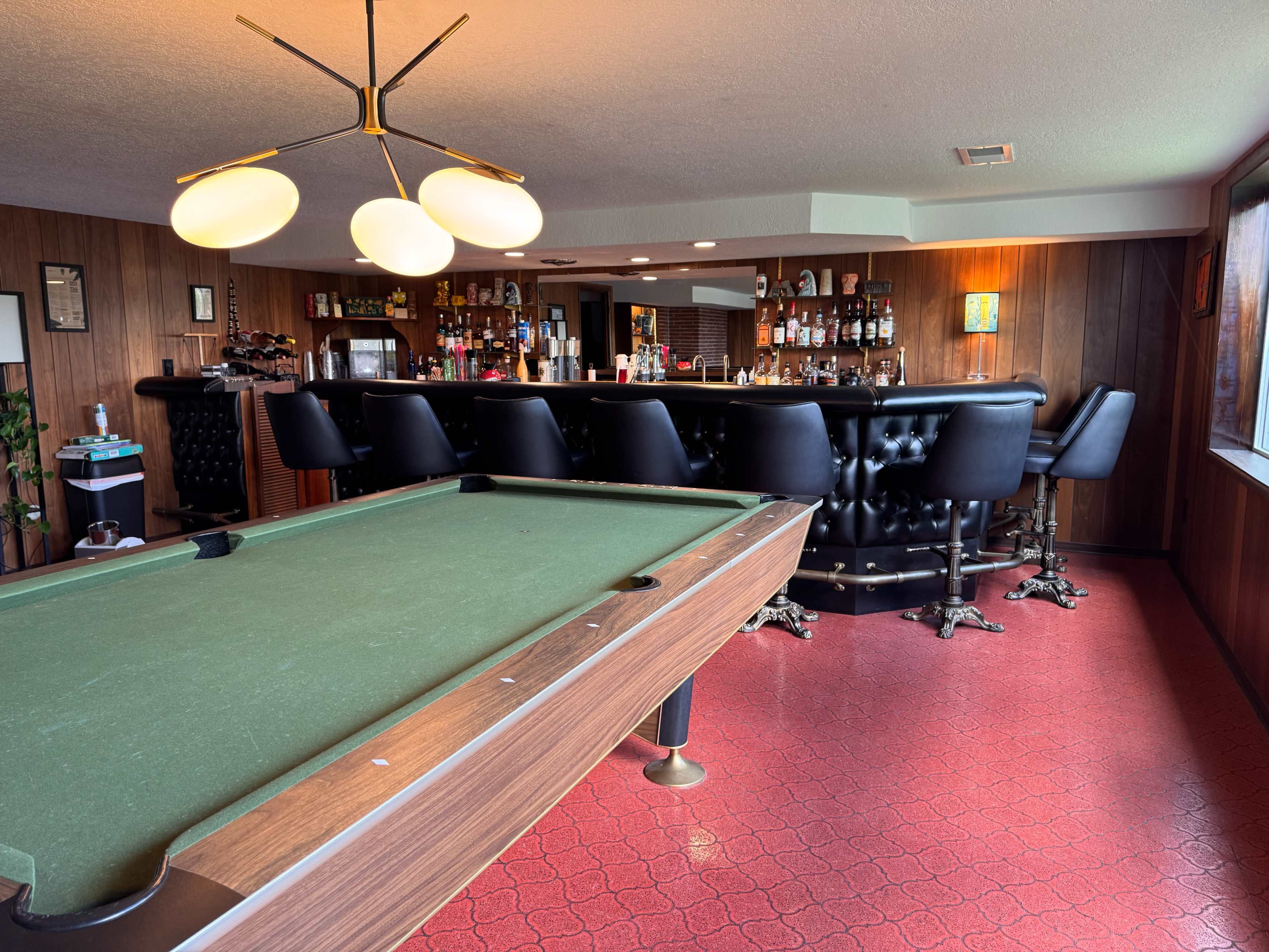 Mid Century home with a 1960s basement bar, and Palm Springs style backyard Image in Northeast Portland, Portland, OR