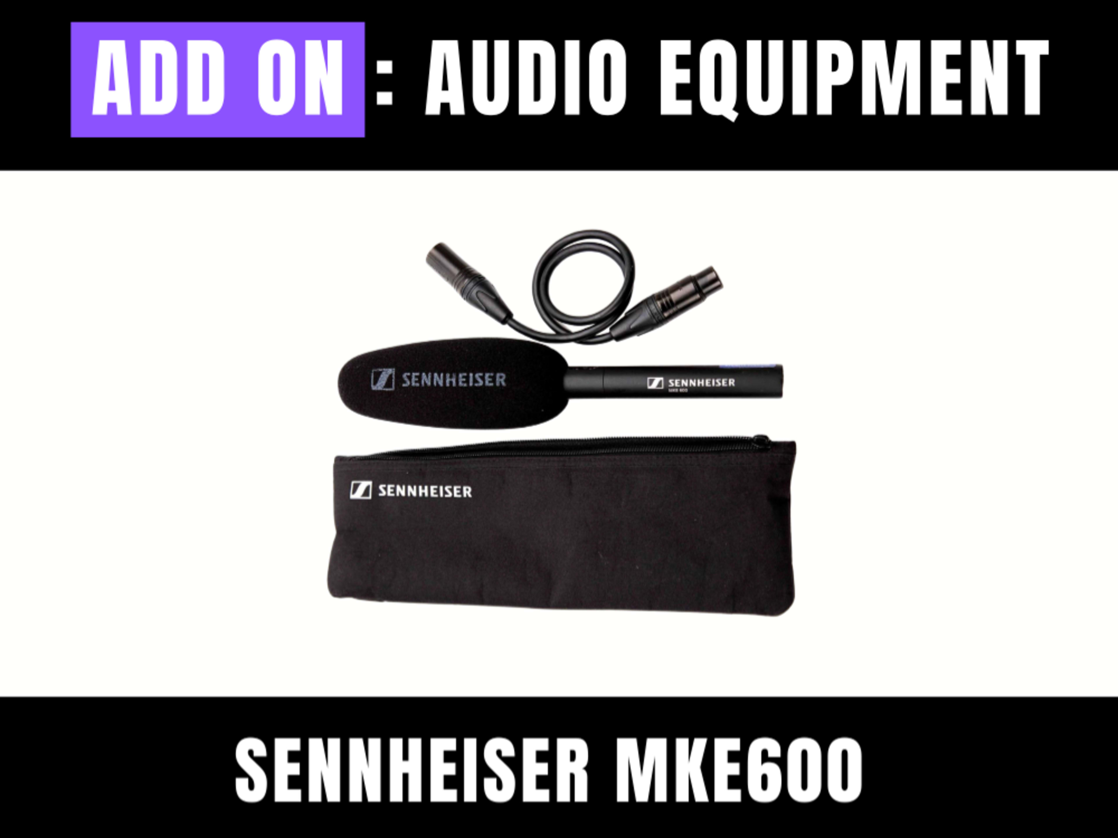 Sennheiser MKE600 Shotgun Mic with Boom Pole