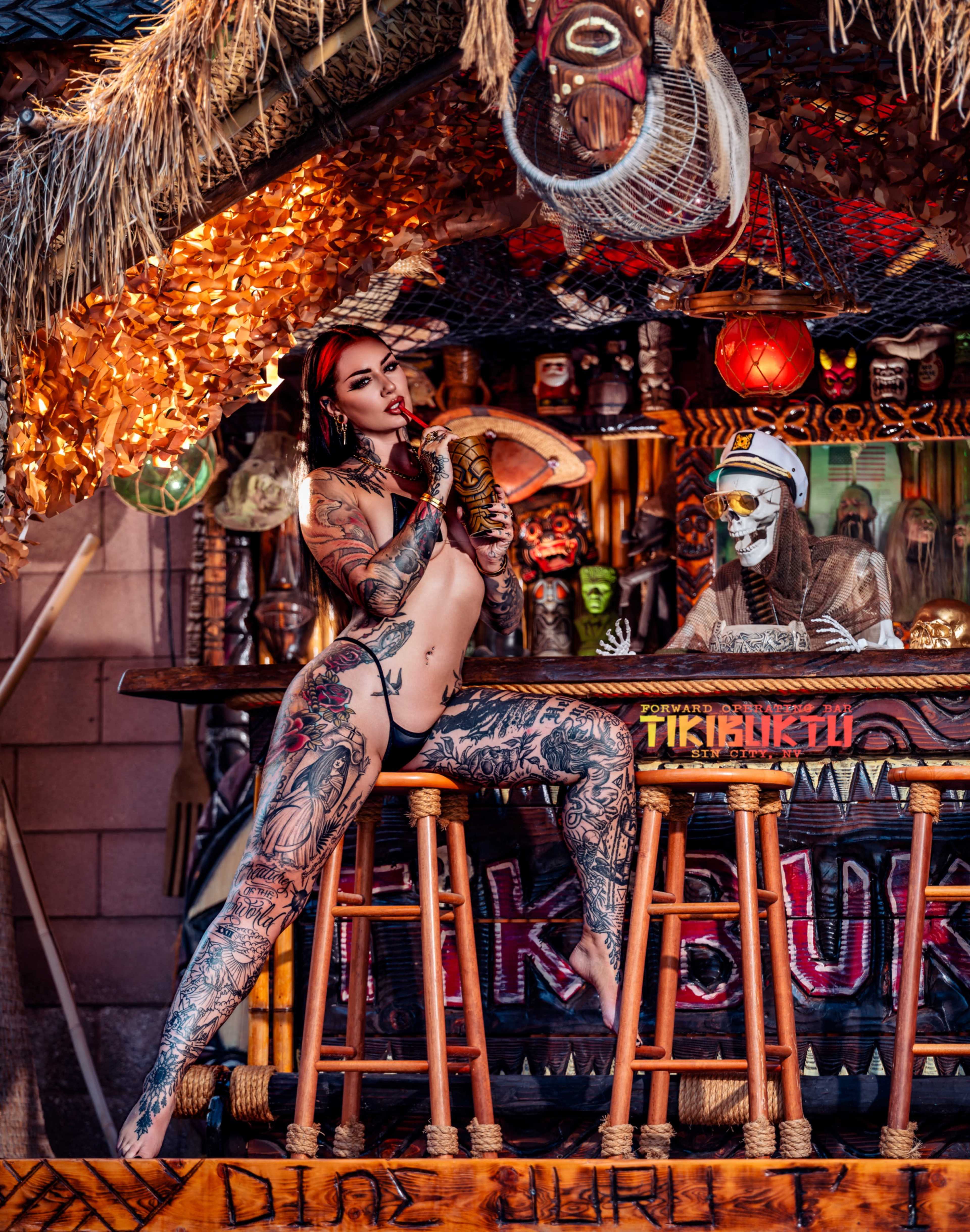 Unique Jungle-Adventure Tiki bar, pool and 1966 Chevy El Camino Image in North Las Vegas, North Las Vegas, NV