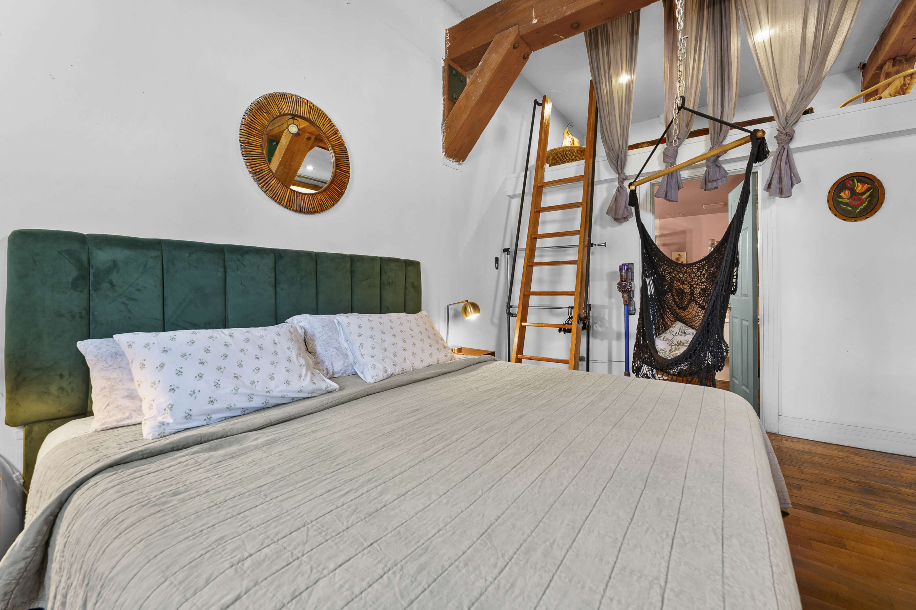 Bohemian Loft with folk art decor Image in Russell Industrial, Detroit, MI