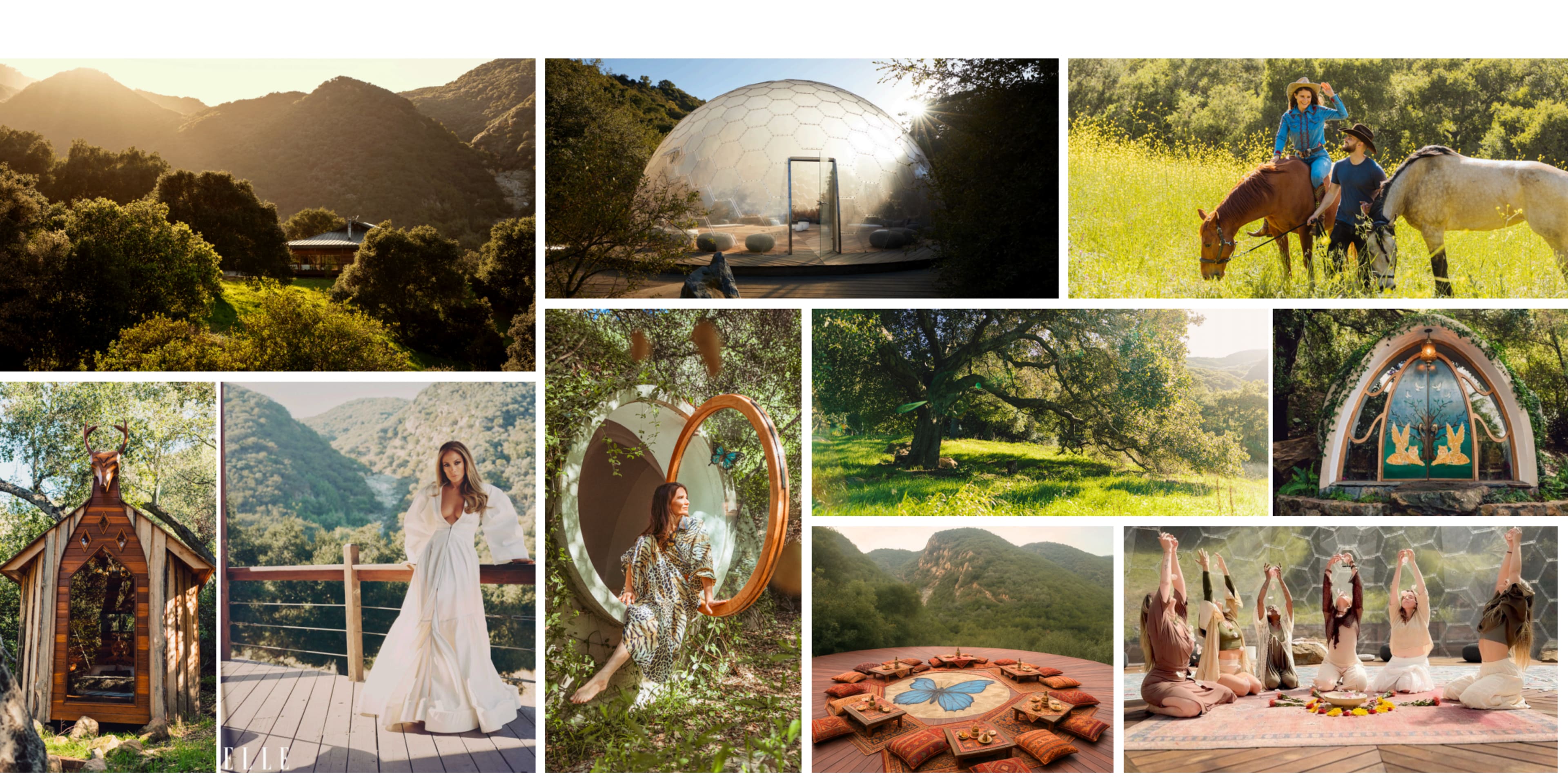 BUTTERFLY MOUNTAIN | 70-Acre Topanga Sanctuary | Water Fall, Luna Dome, Mongolian Yurt, Deer Cabin, Gaia Dome, Oak Tree Sanctuary, Cinematic Vistas Image in Topanga, topanga, CA