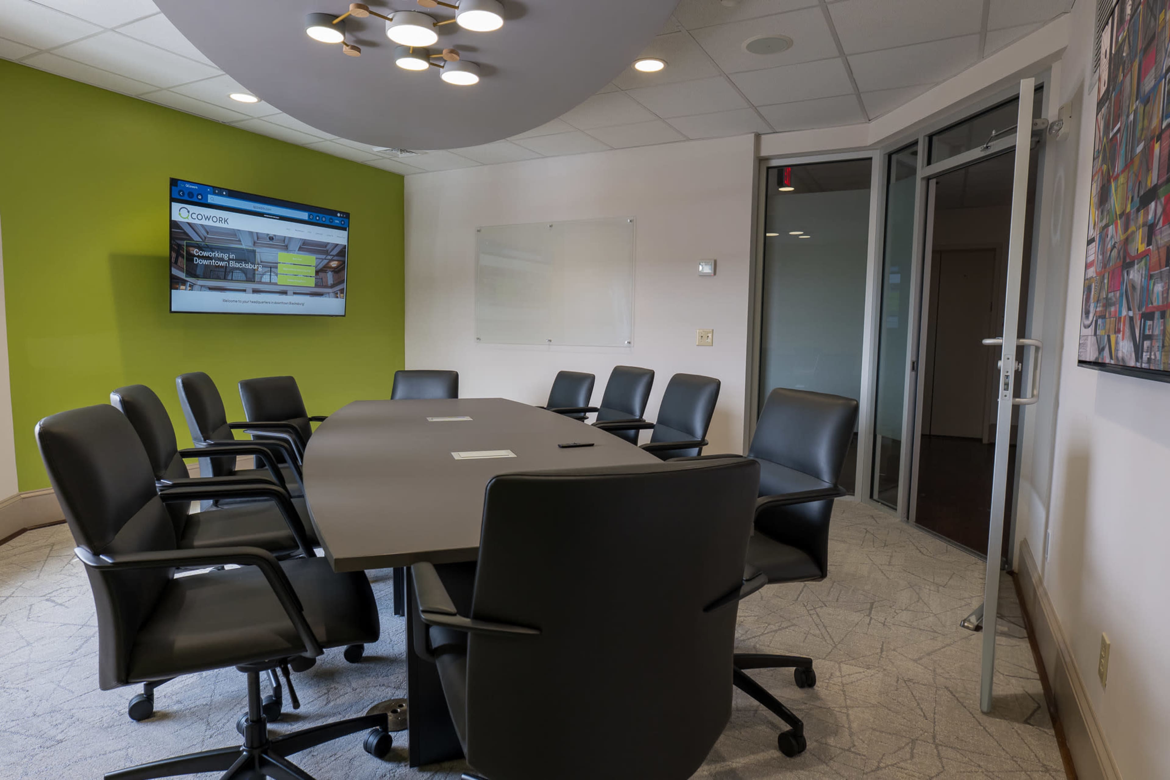 Executive Conference Room in Coworking Space Image in Downtown, Blacksburg, VA