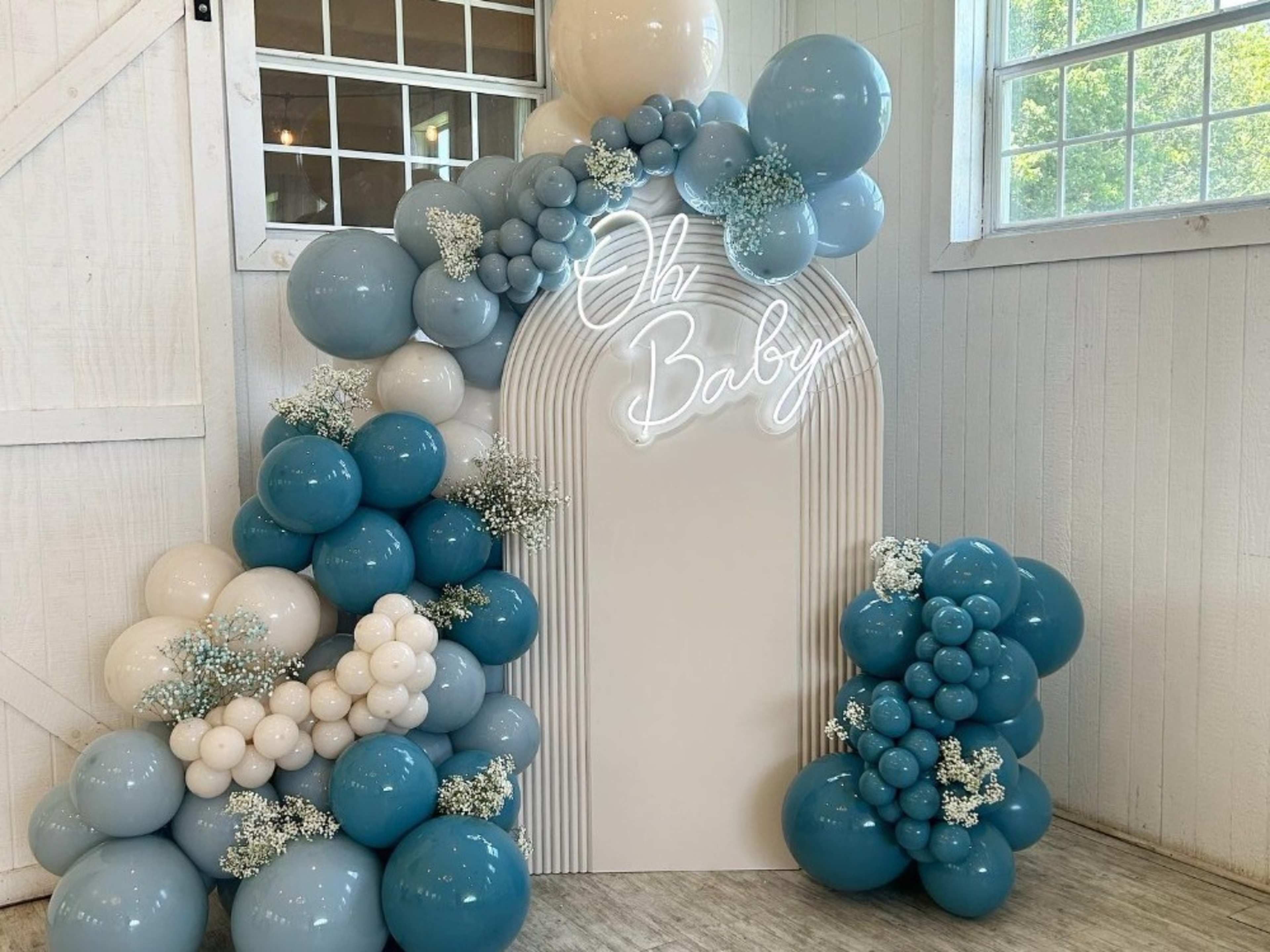 1 Backdrop and 15ft Balloon Garland
