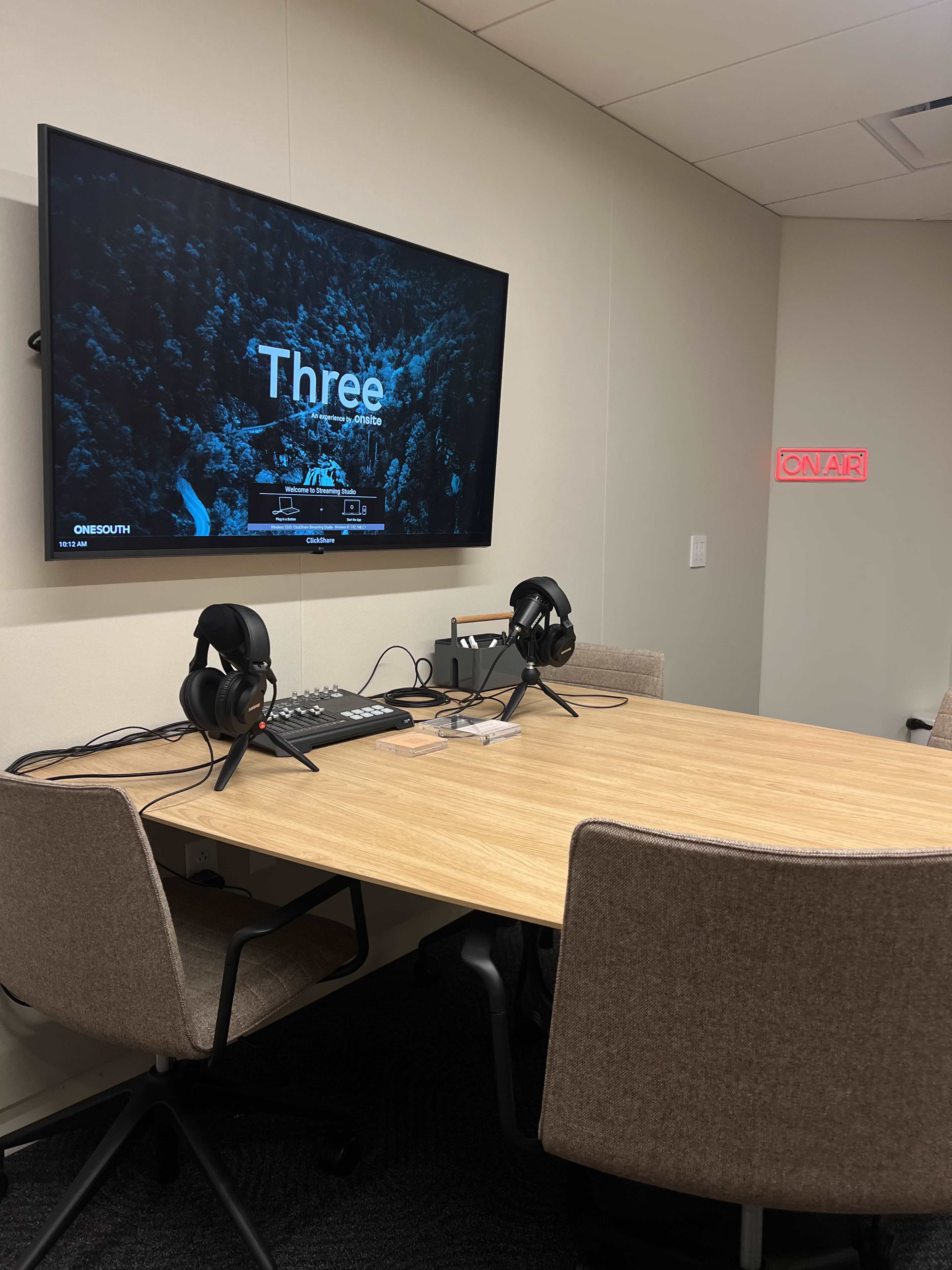 Cutting-edge podcast studio in Uptown Image in Charlotte center city, Charlotte, NC